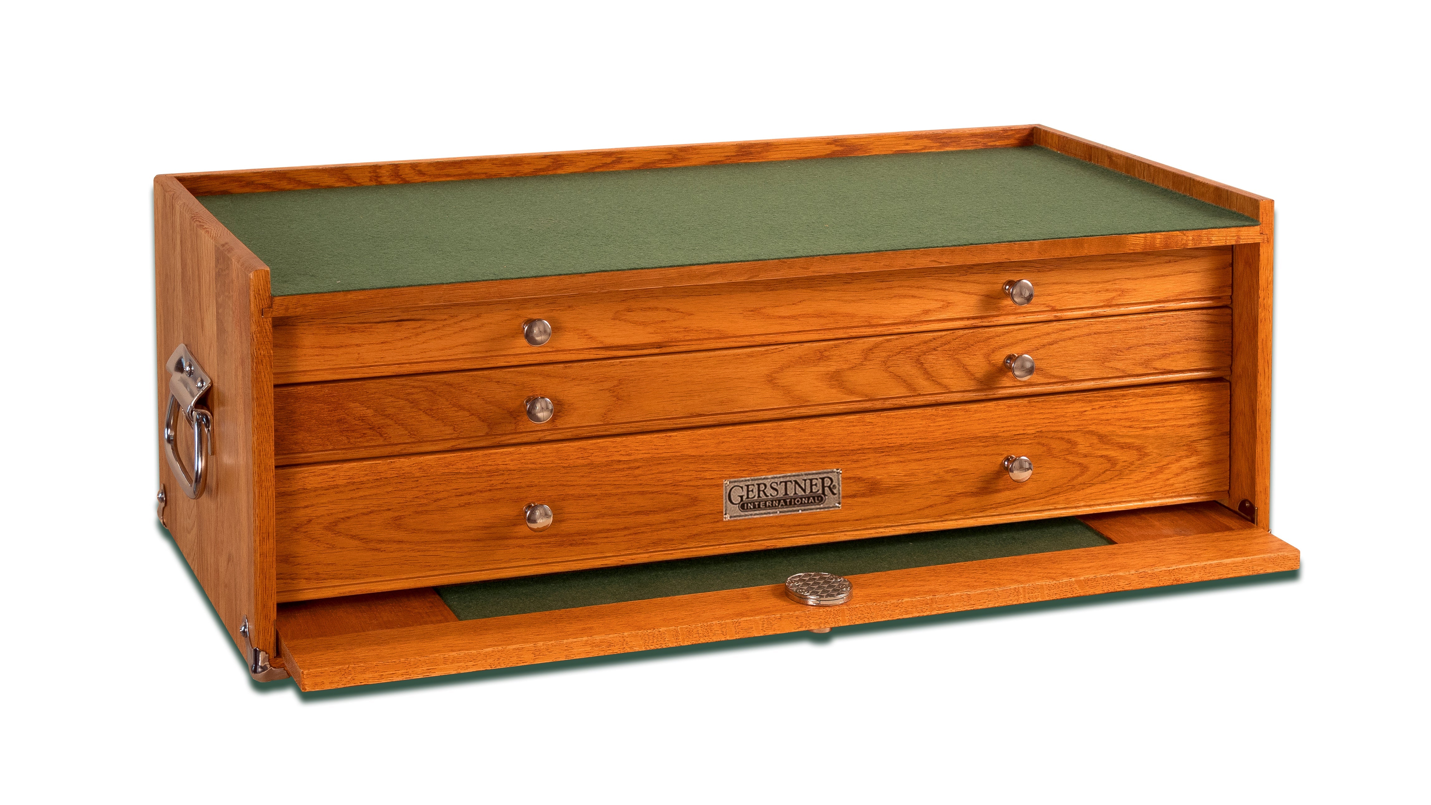 3-Drawer Mid-Base Chest Luthier Tool Box in Oak - Randy's LLC