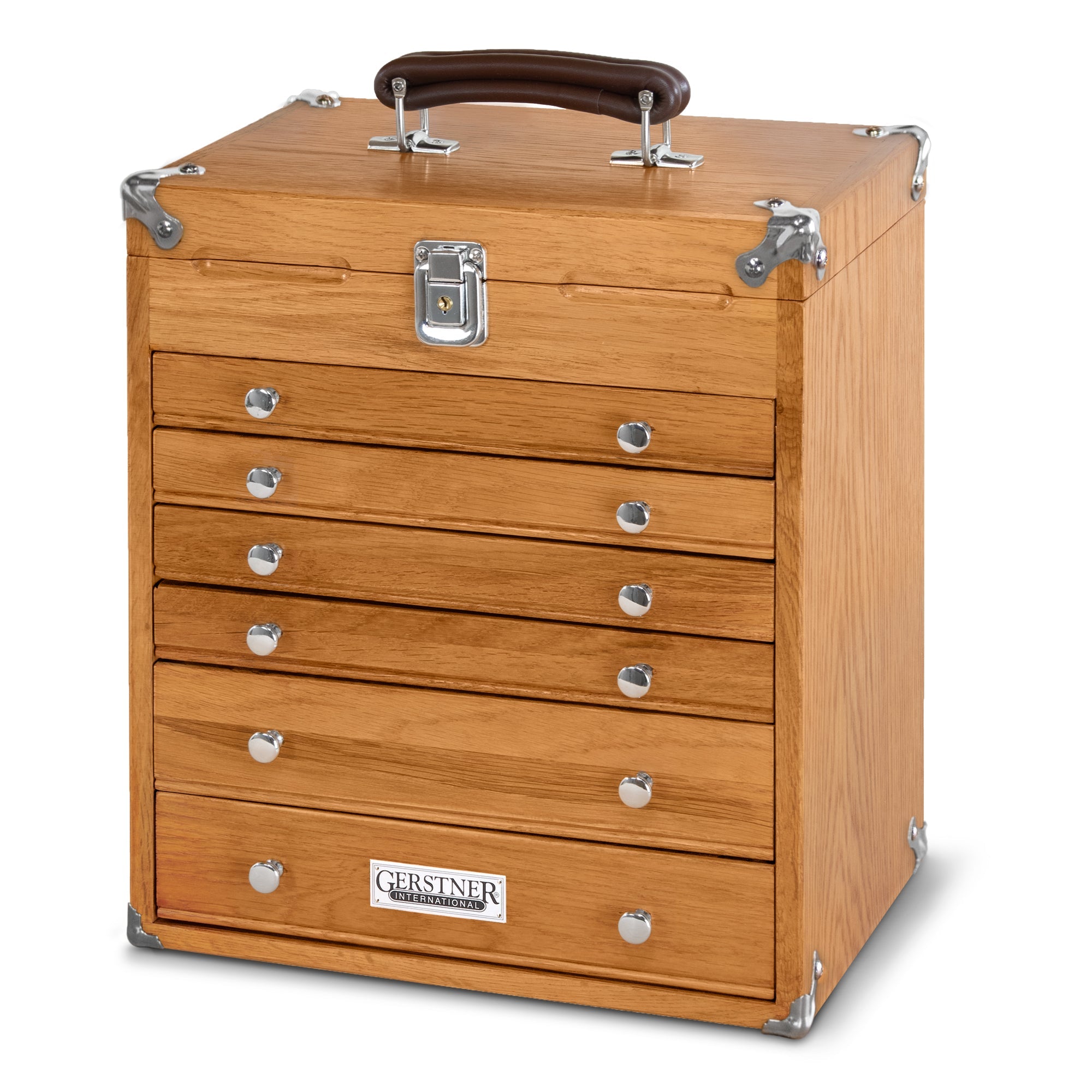 6-Drawer Portable Top Chest Luthier Tool Box in Oak - Randy's LLC