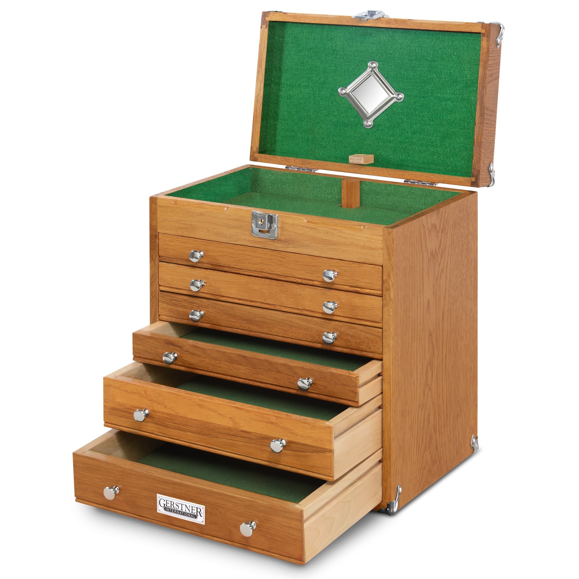 6-Drawer Portable Top Chest Luthier Tool Box in Oak - Randy's LLC