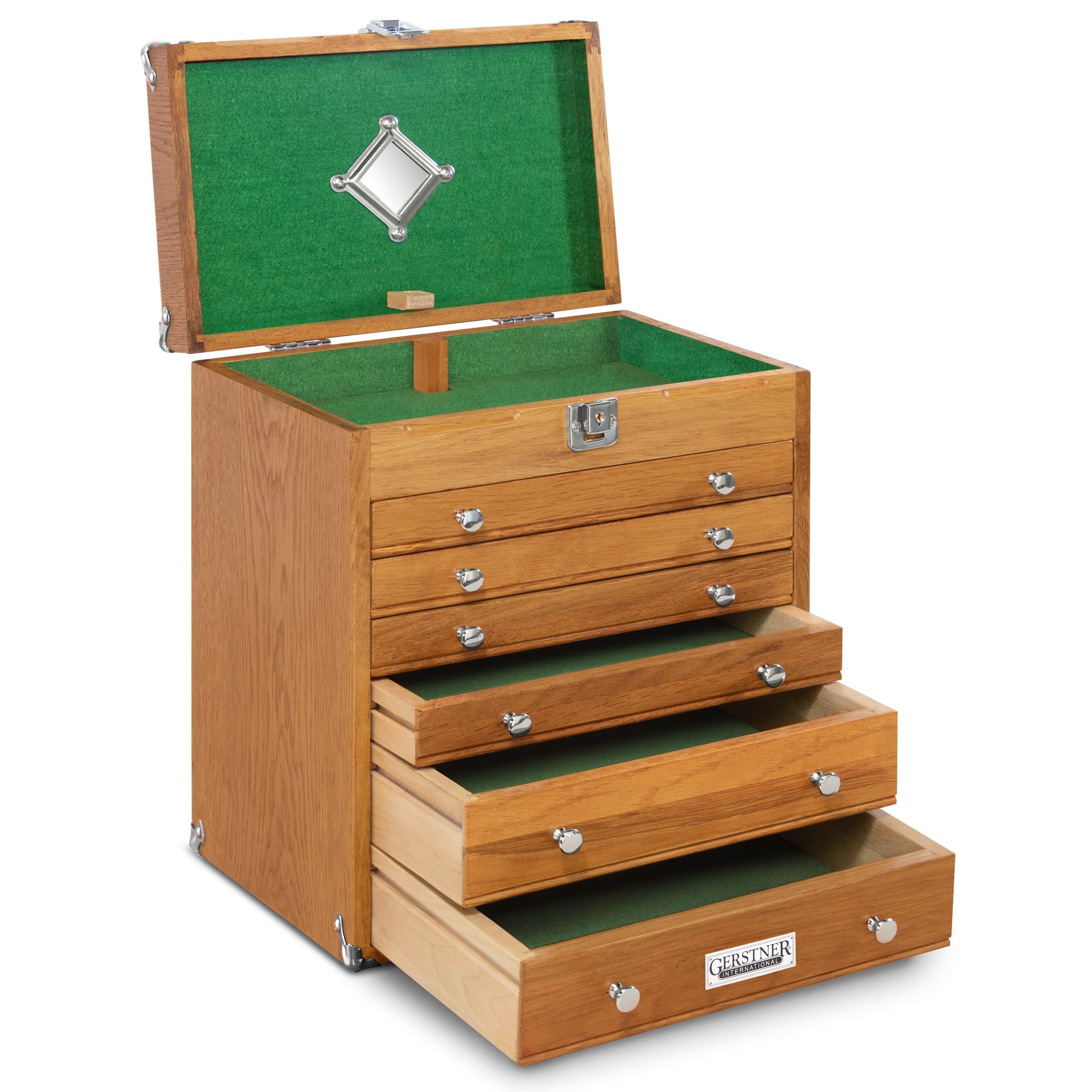 6-Drawer Portable Top Chest Luthier Tool Box in Oak - Randy's LLC