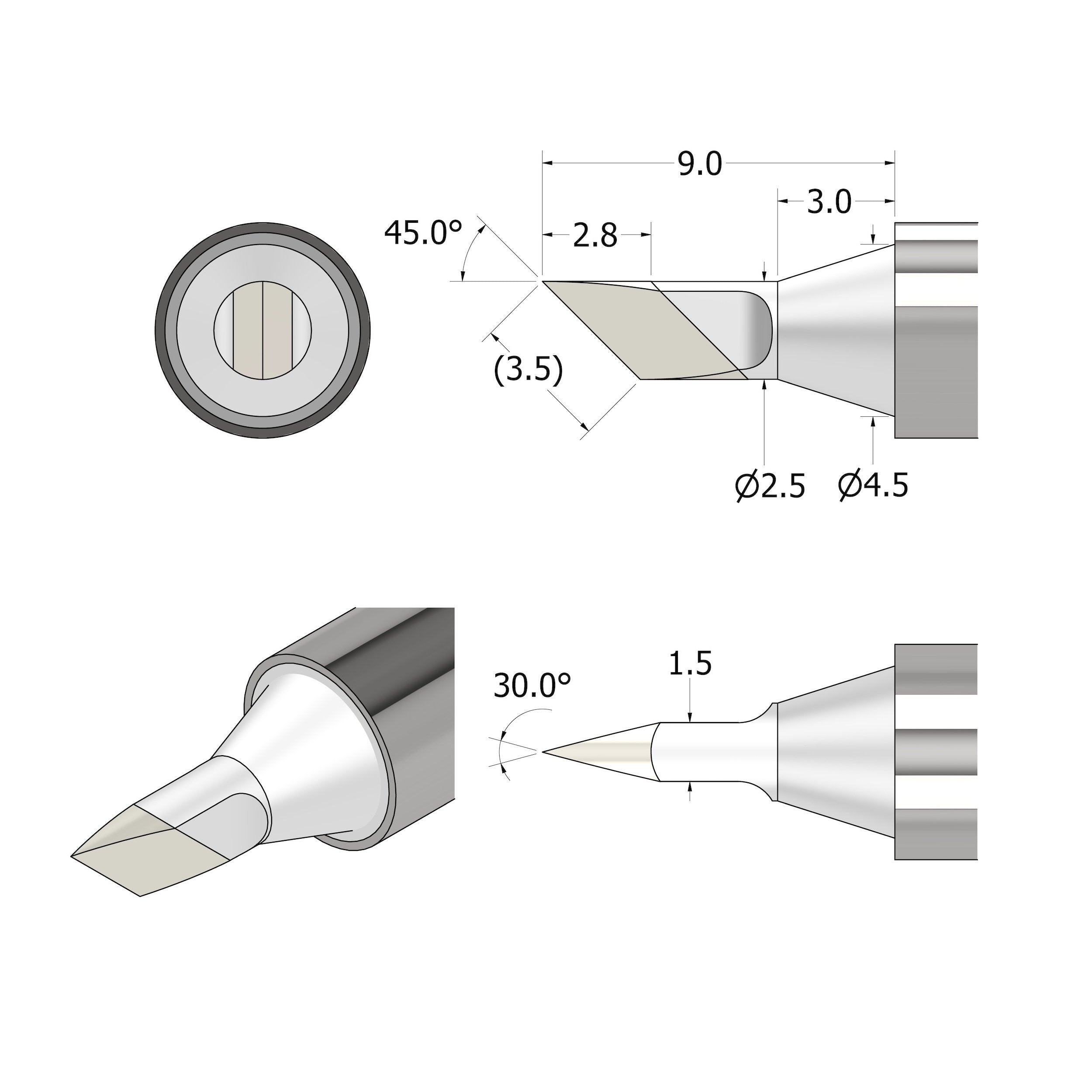 FixHub Soldering Iron Knife 2.5 Tip - Randy's LLC