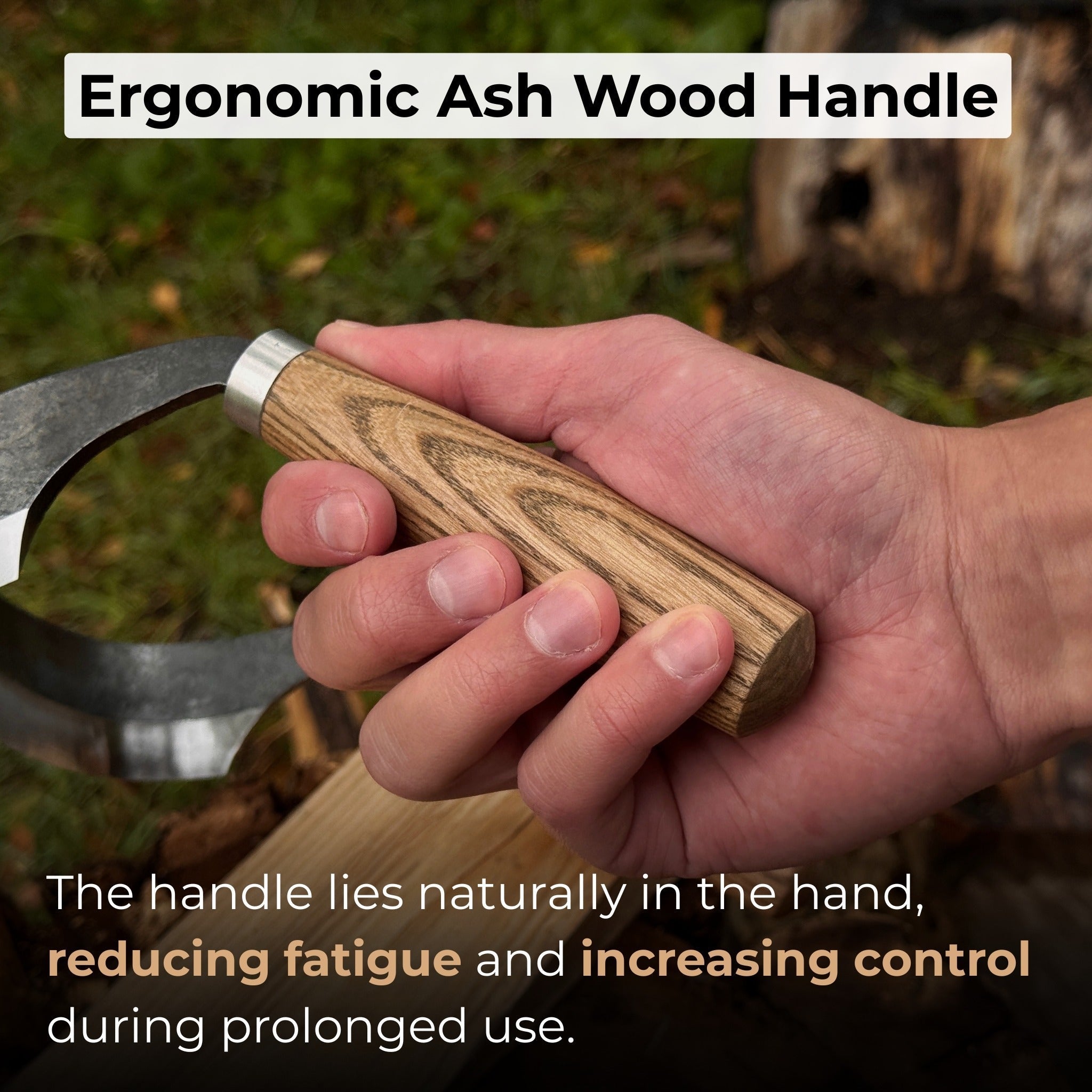 Half-Rounded Drawknife (Inshave) with Leather Sheath, 15 cm (5.9 inches) - Randy's LLC