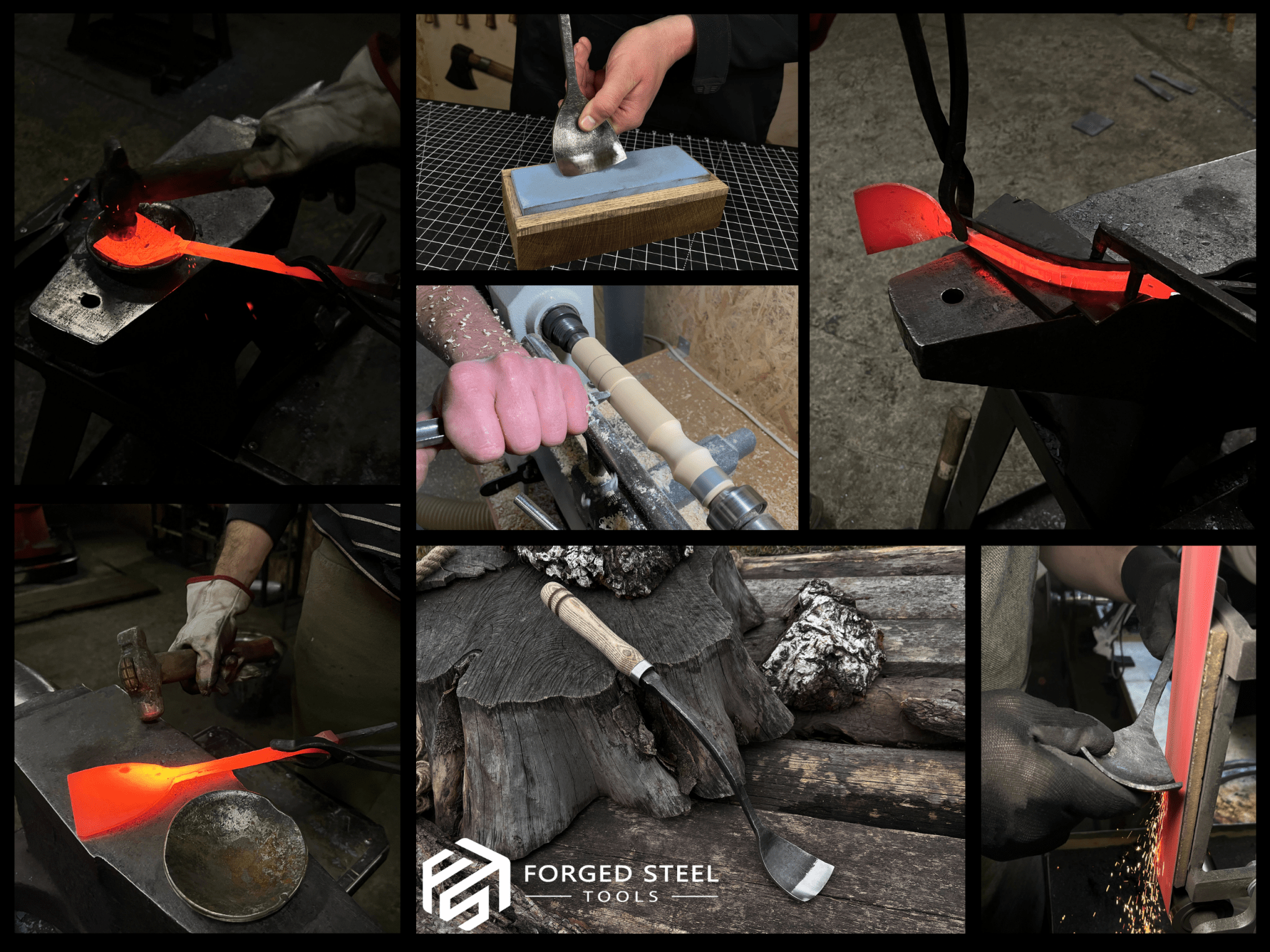 Spoon Bent Gouge, 50 - 70 mm (2 - 2.8 inches) - Randy's LLC