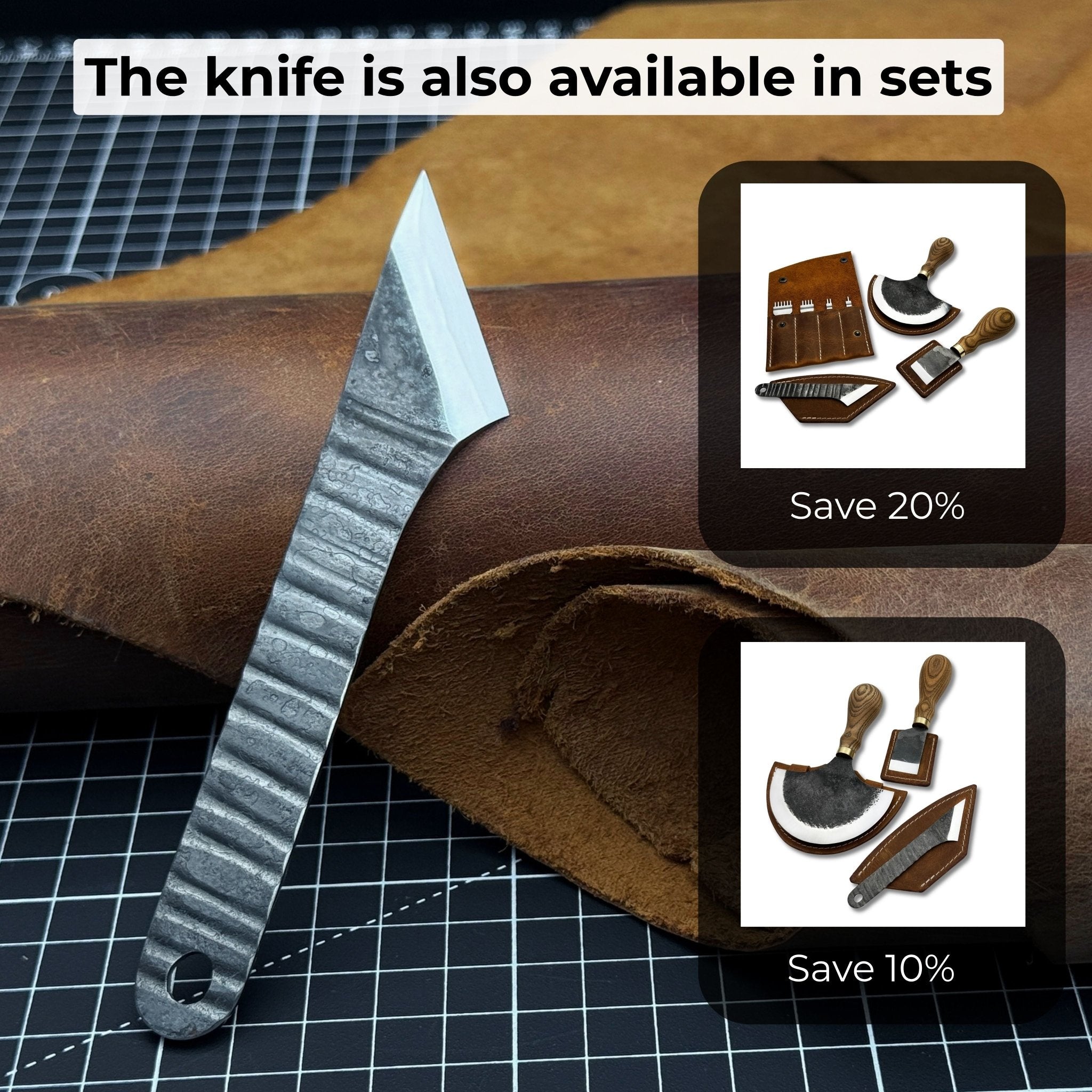 Hand-Forged Kiridashi Knife, 14 cm (5.51 inches) with Leather Sheath - Randy's LLC