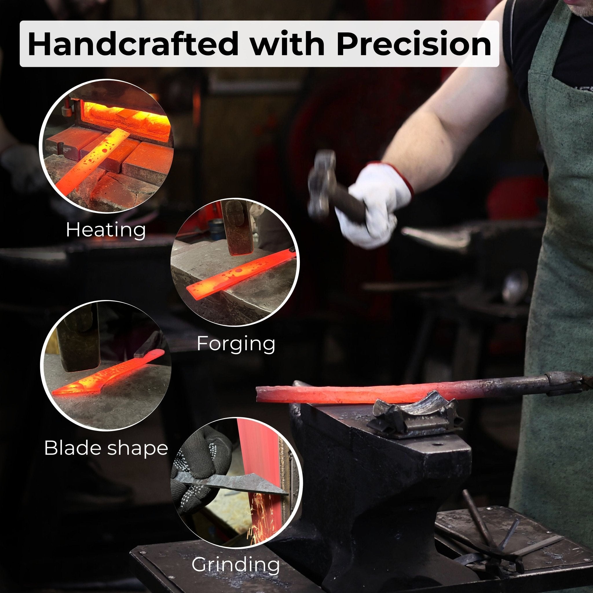 Hand-Forged Kiridashi Knife, 14 cm (5.51 inches) with Leather Sheath - Randy's LLC