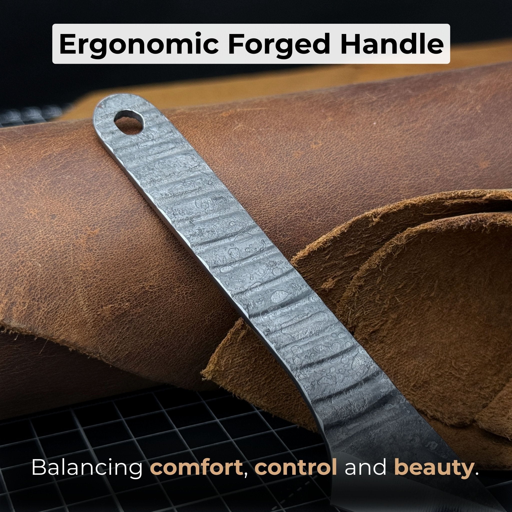 Hand-Forged Kiridashi Knife, 14 cm (5.51 inches) with Leather Sheath - Randy's LLC