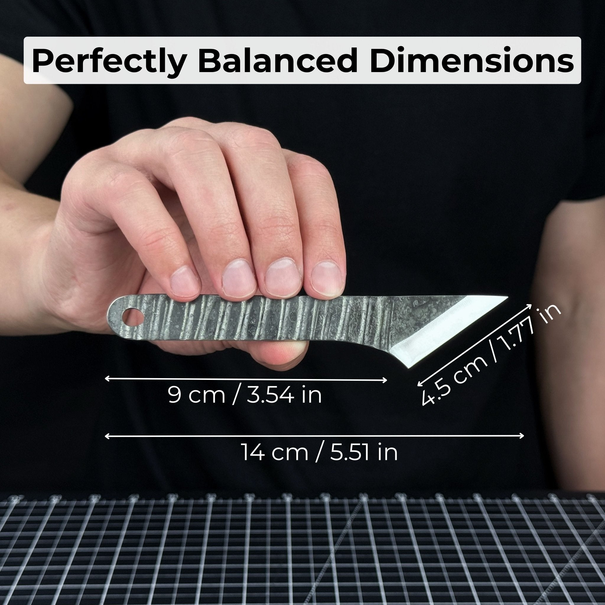 Hand-Forged Kiridashi Knife, 14 cm (5.51 inches) with Leather Sheath - Randy's LLC