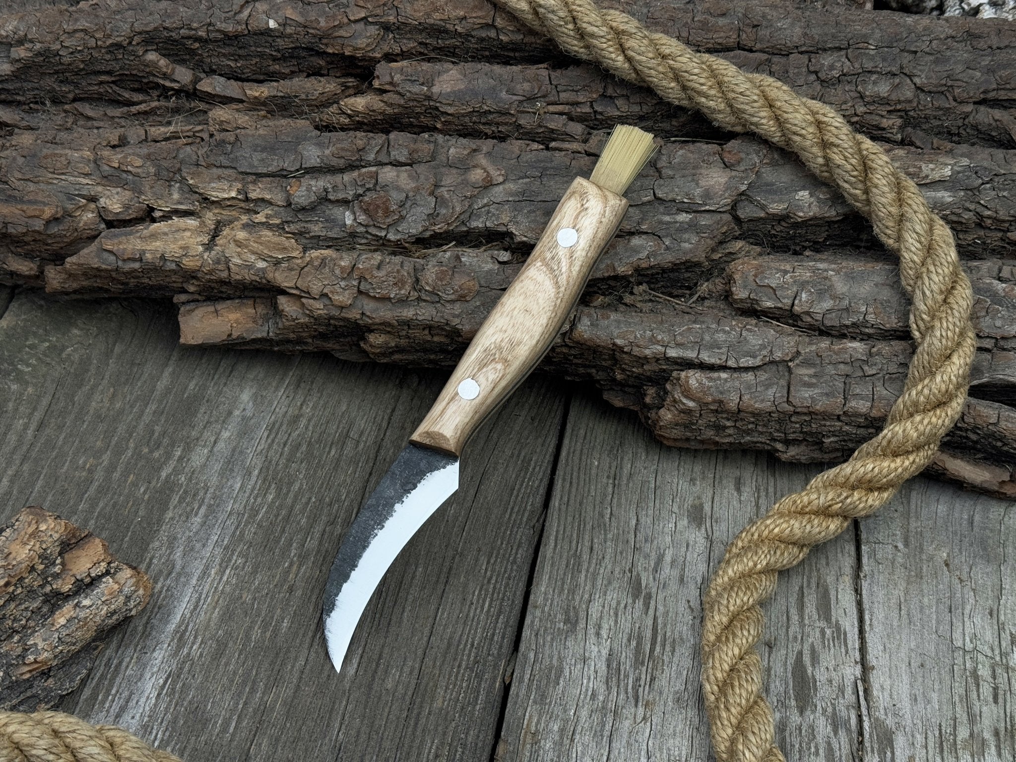 Hand-Forged Knife for Mushroom Foraging, 8 cm (3.15 inches) - Randy's LLC
