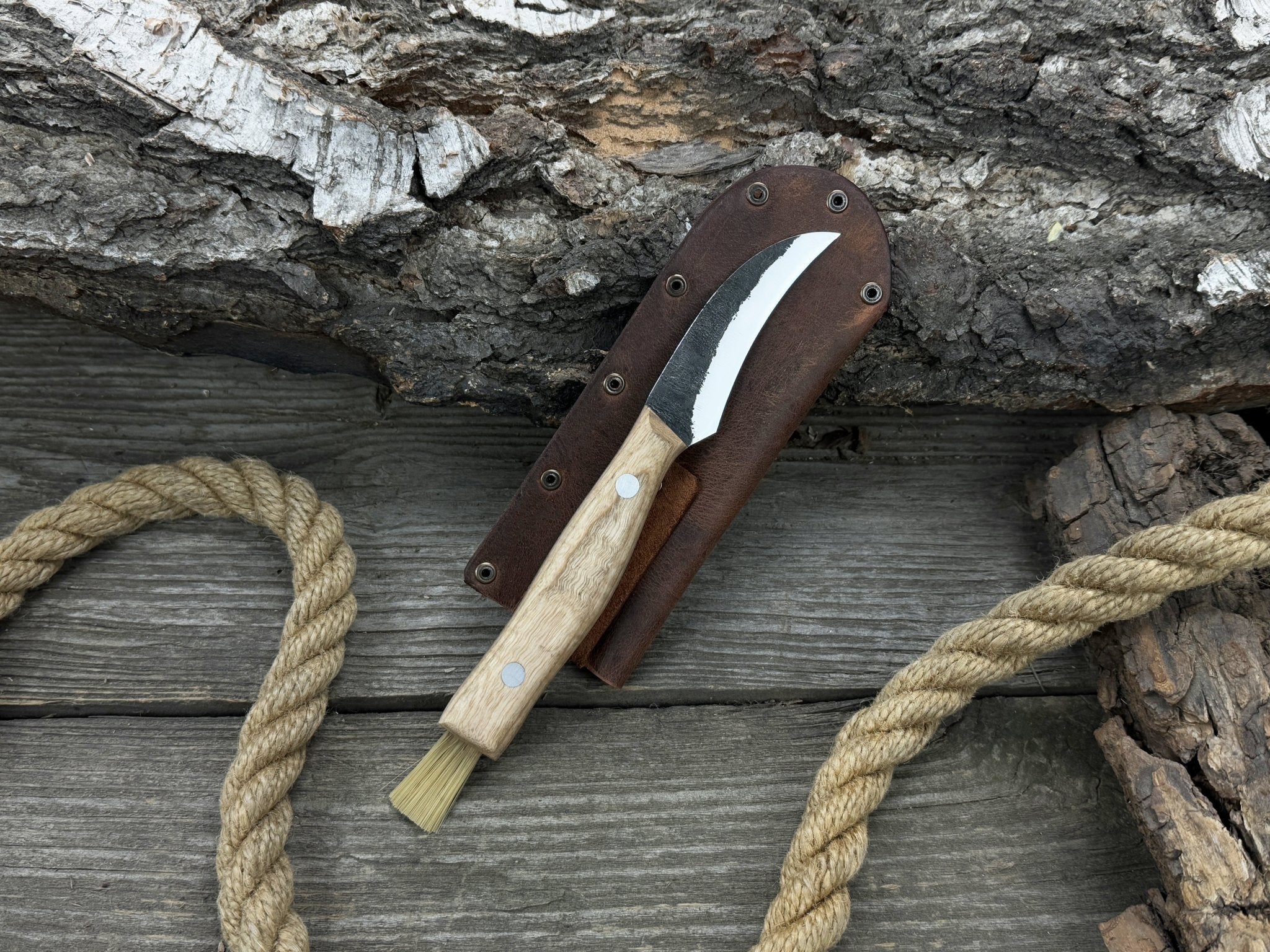 Hand-Forged Knife for Mushroom Foraging, 8 cm (3.15 inches) - Randy's LLC