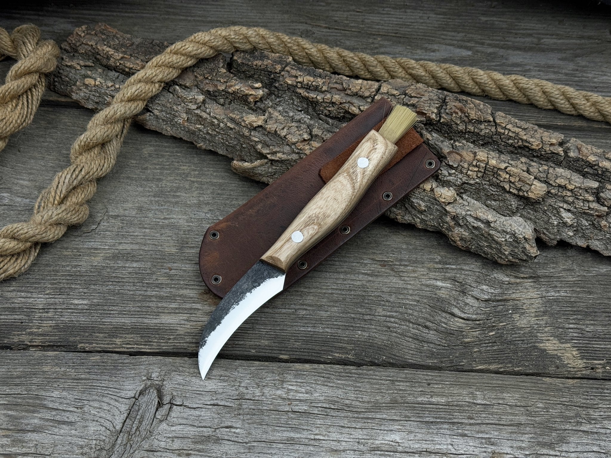 Hand-Forged Knife for Mushroom Foraging, 8 cm (3.15 inches) - Randy's LLC