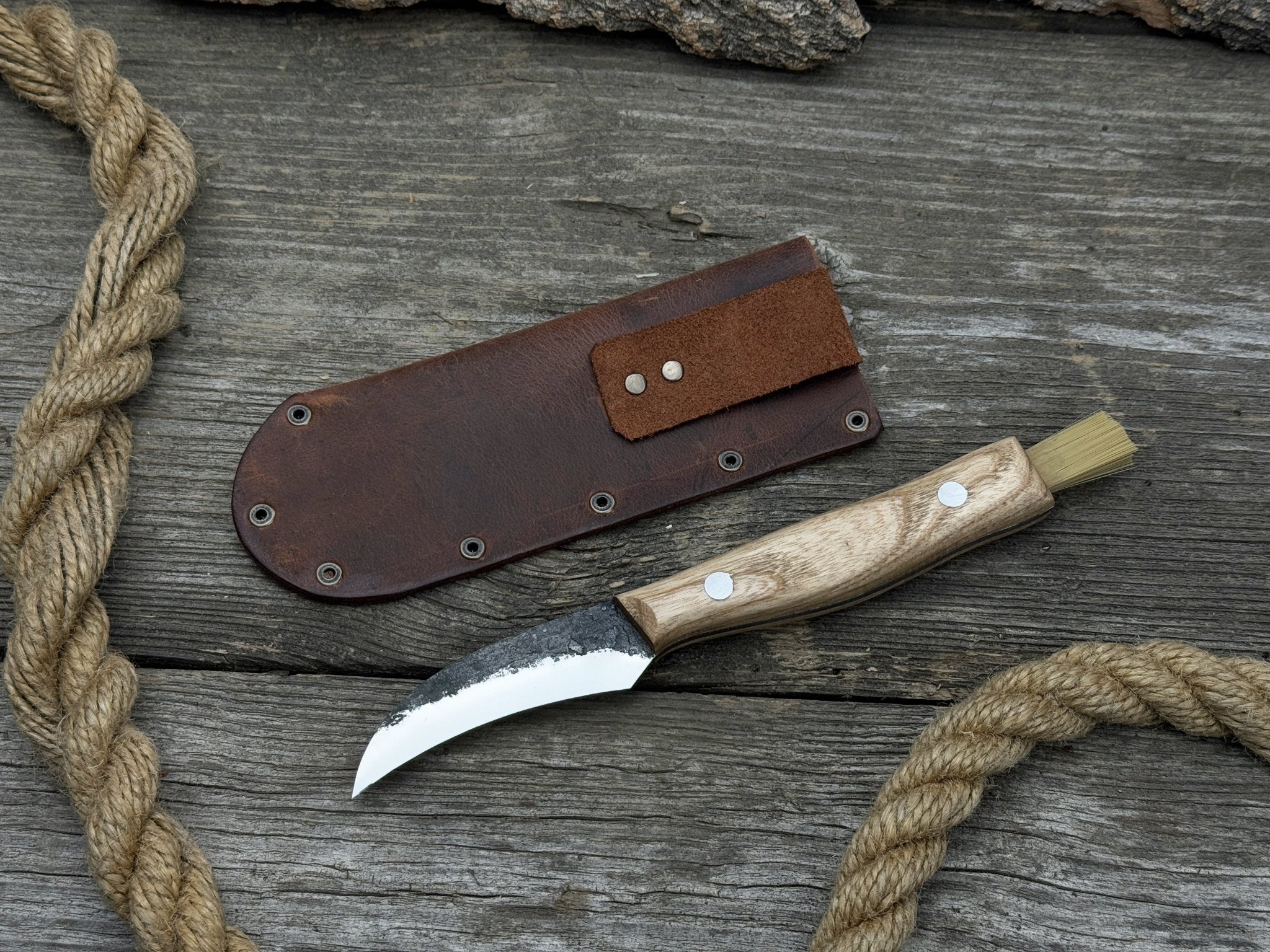 Hand-Forged Knife for Mushroom Foraging, 8 cm (3.15 inches) - Randy's LLC