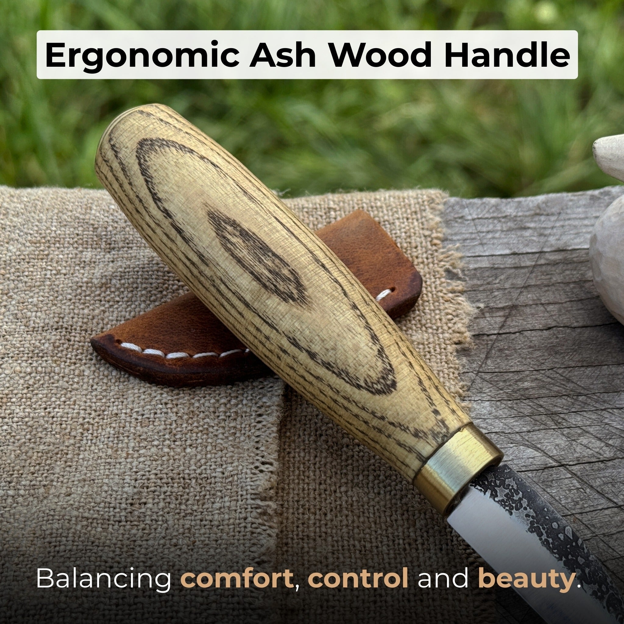 Hand-Forged Roughing Knife, Blade 5 cm (1.97 inches) - Randy's LLC