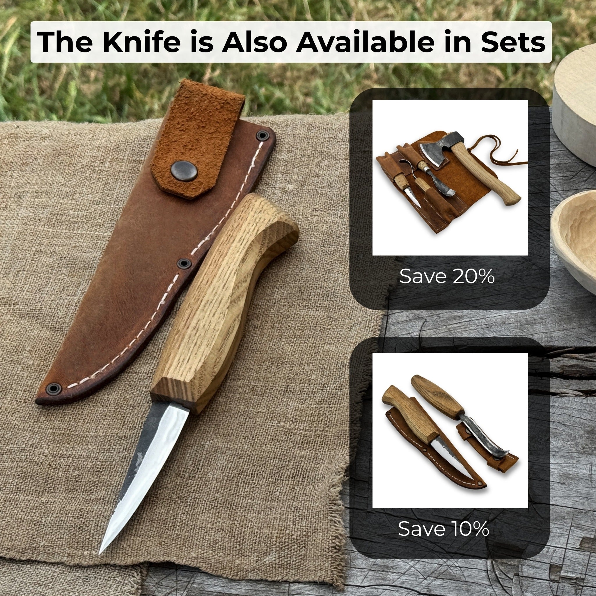 Hand-Forged Sloyd Knife, 7.5 cm (2.95 inches) - Randy's LLC