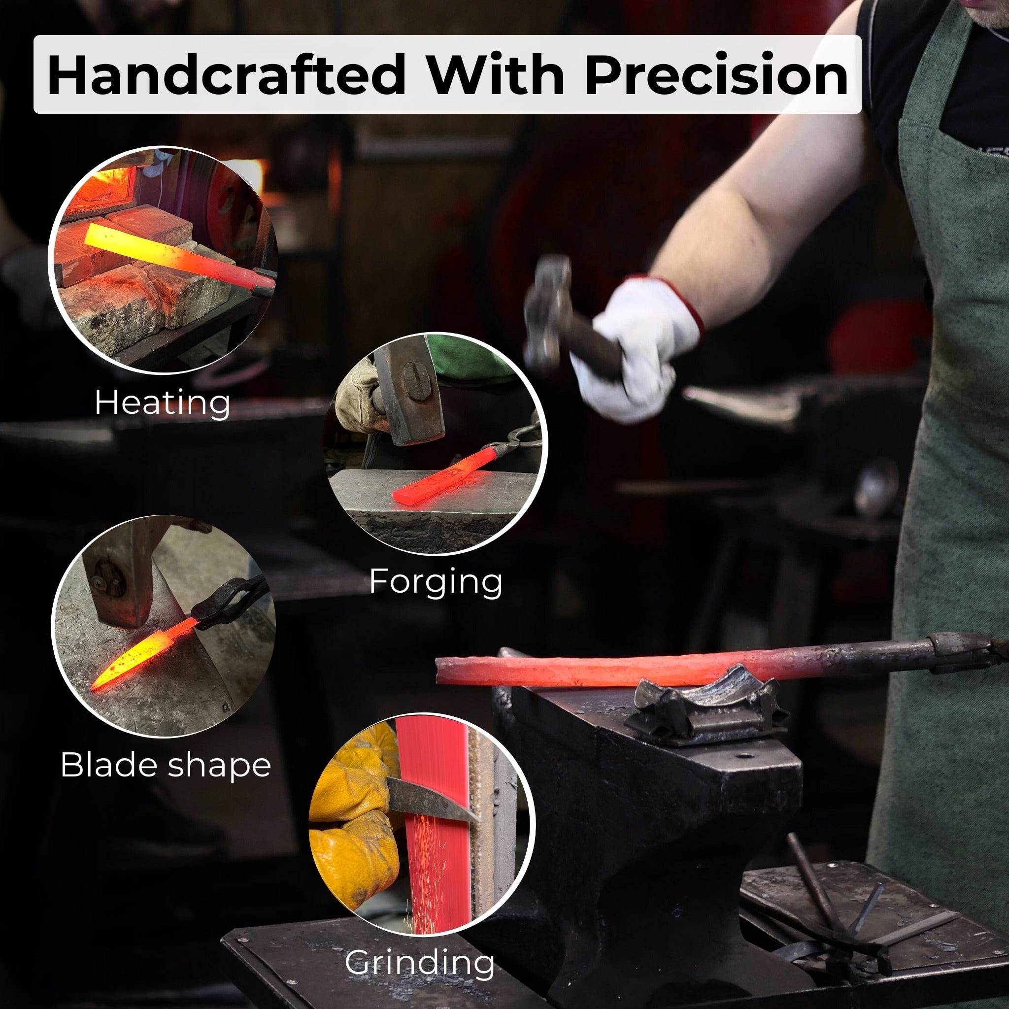 Hand-Forged Sloyd Knife, 7.5 cm (2.95 inches) - Randy's LLC