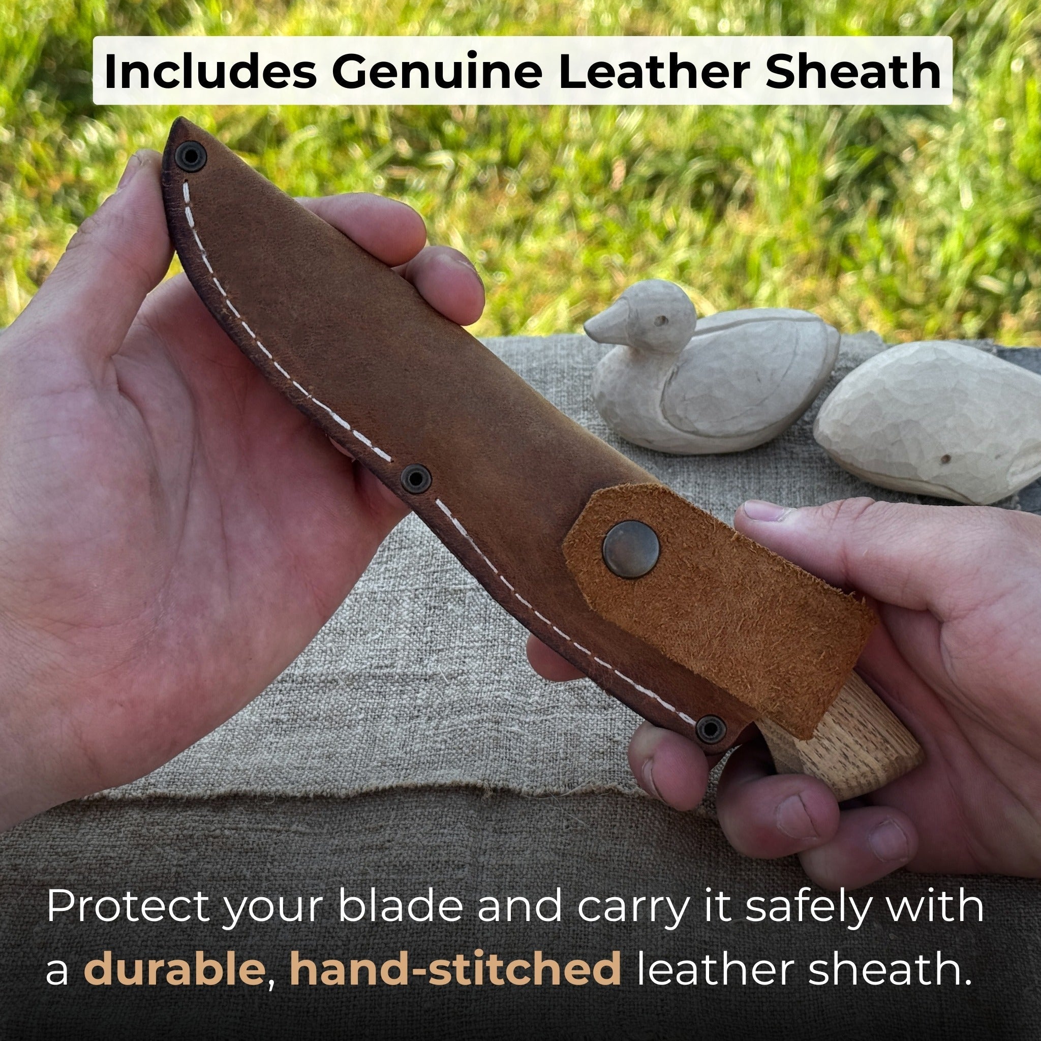 Hand-Forged Sloyd Knife, 7.5 cm (2.95 inches) - Randy's LLC