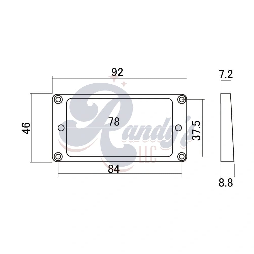 HOSCO MRA-RI Humbucker Mounting Ring MIJ (Tall/Curved Top & Back) Cream