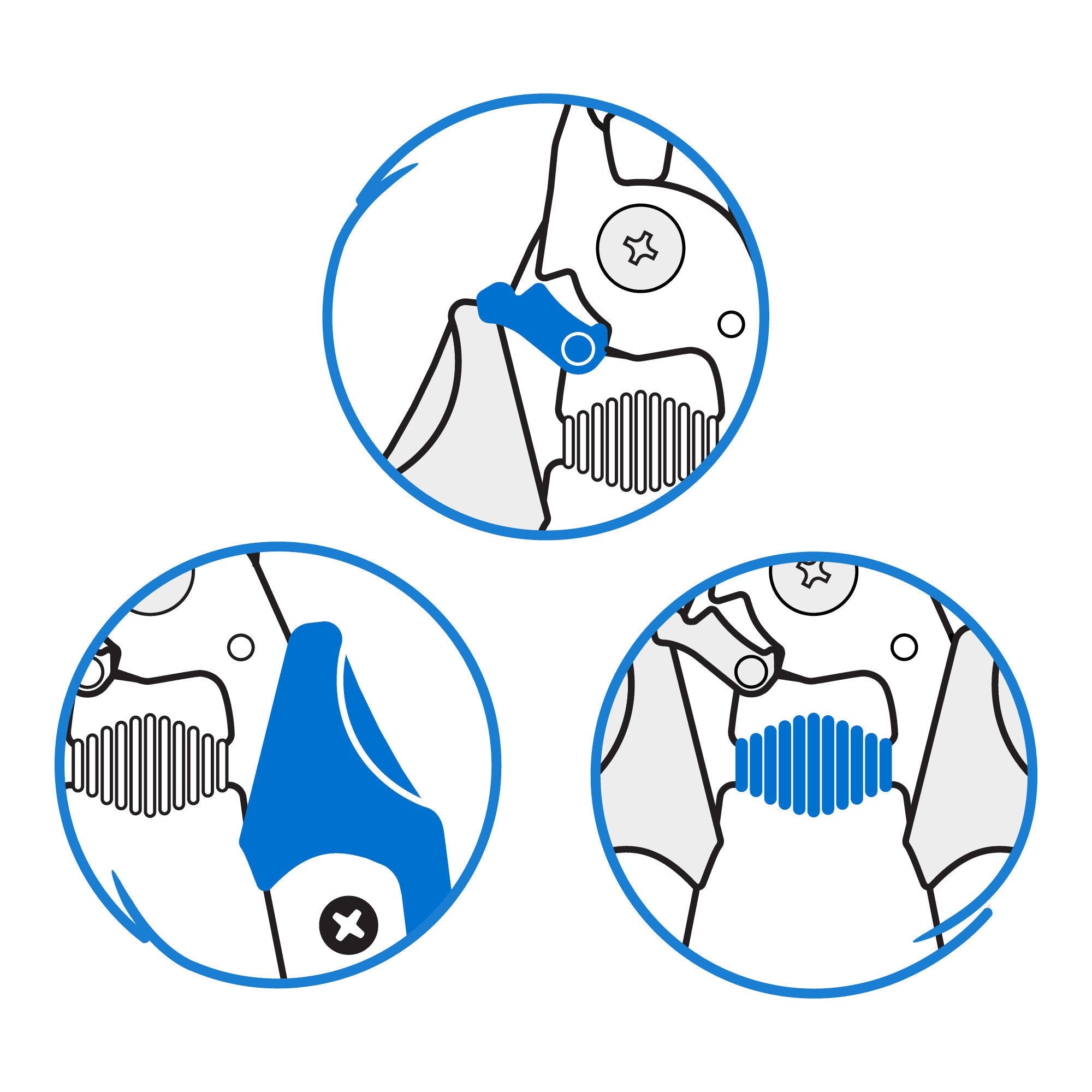 Mandible 3-Piece Guitar Repair Pliers Set & Storage Roll - Randy's LLC