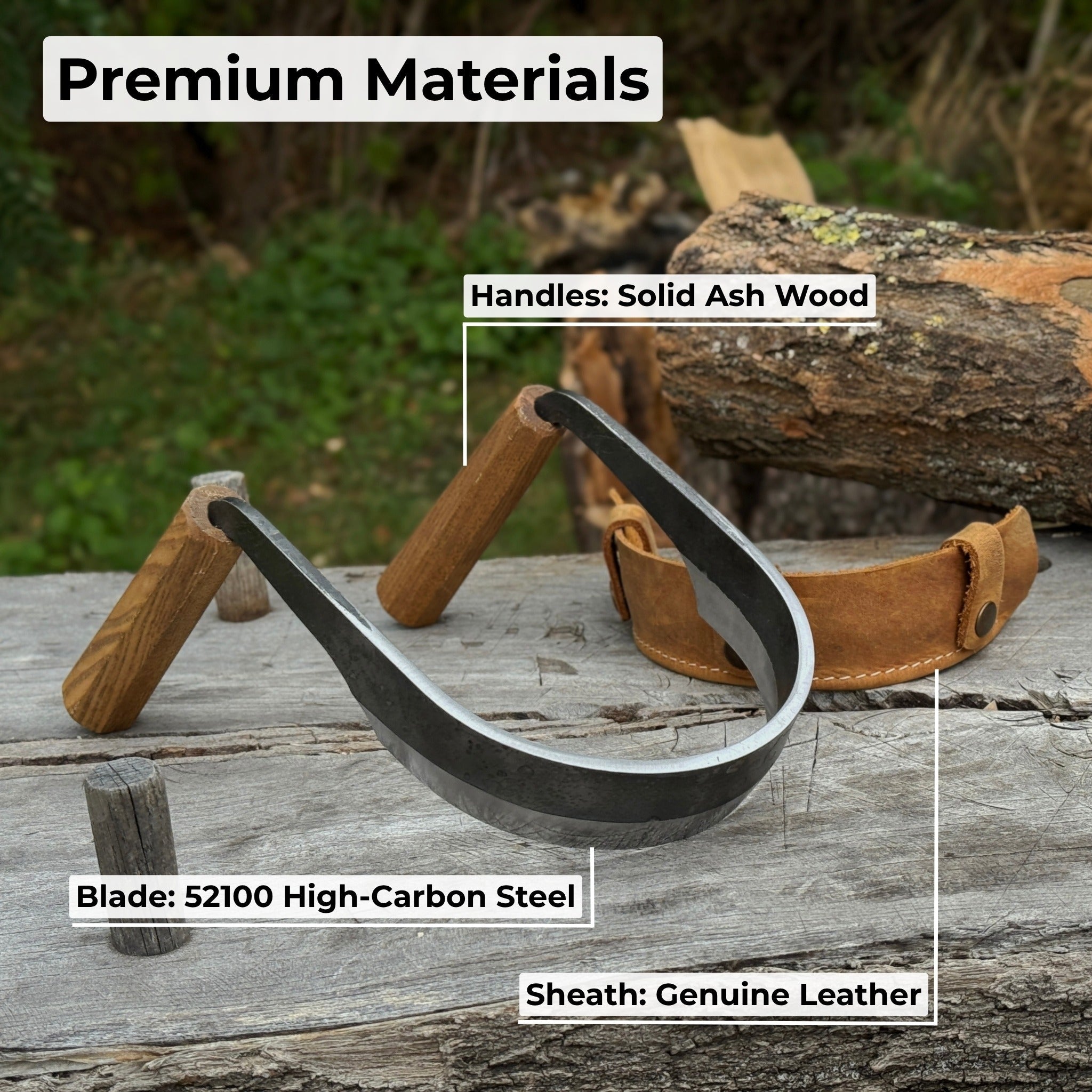 Inshave (Half-Rounded Drawknife), 13 cm (5.1 inches) - Randy's LLC