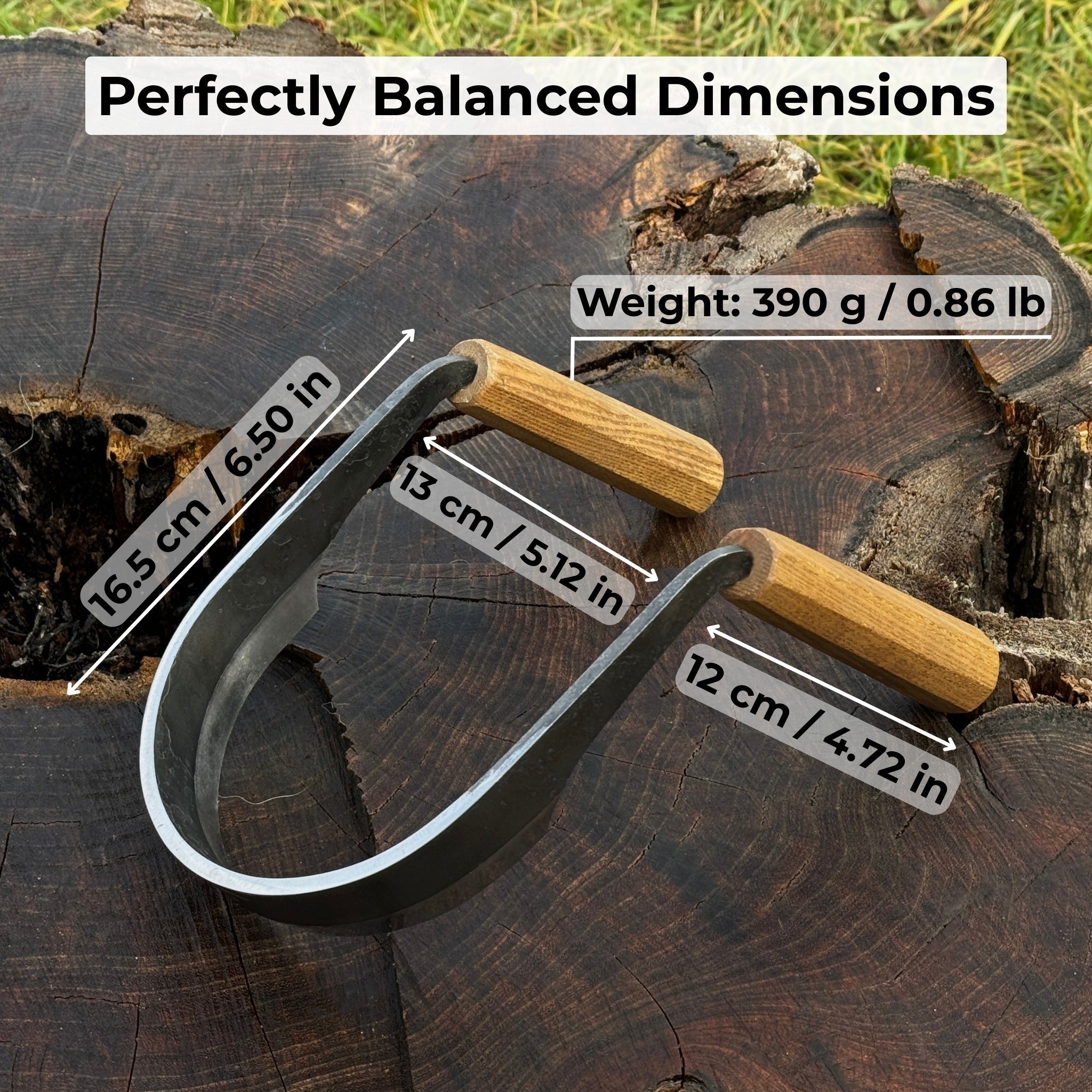 Inshave (Half-Rounded Drawknife), 13 cm (5.1 inches) - Randy's LLC