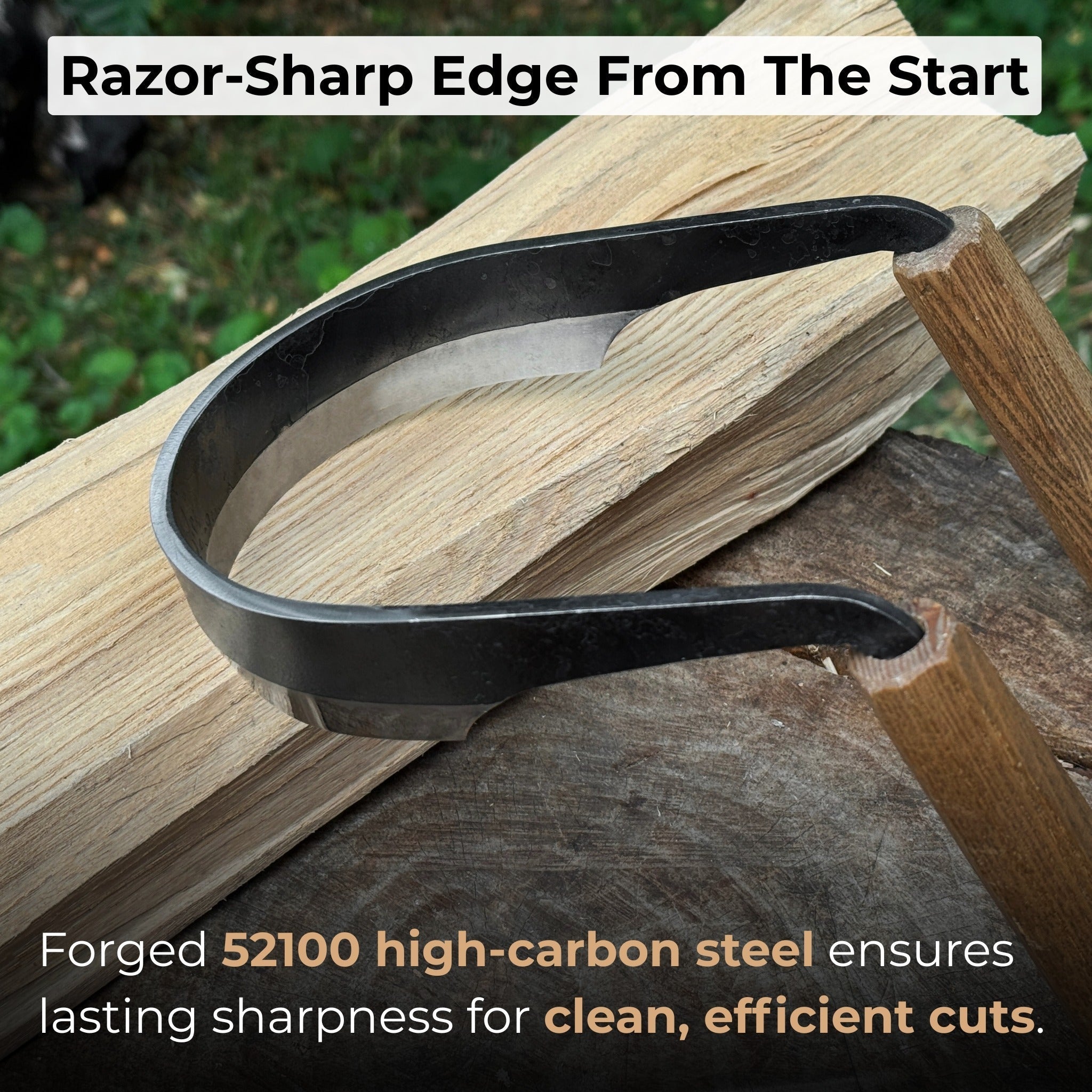 Inshave (Half-Rounded Drawknife), 13 cm (5.1 inches) - Randy's LLC