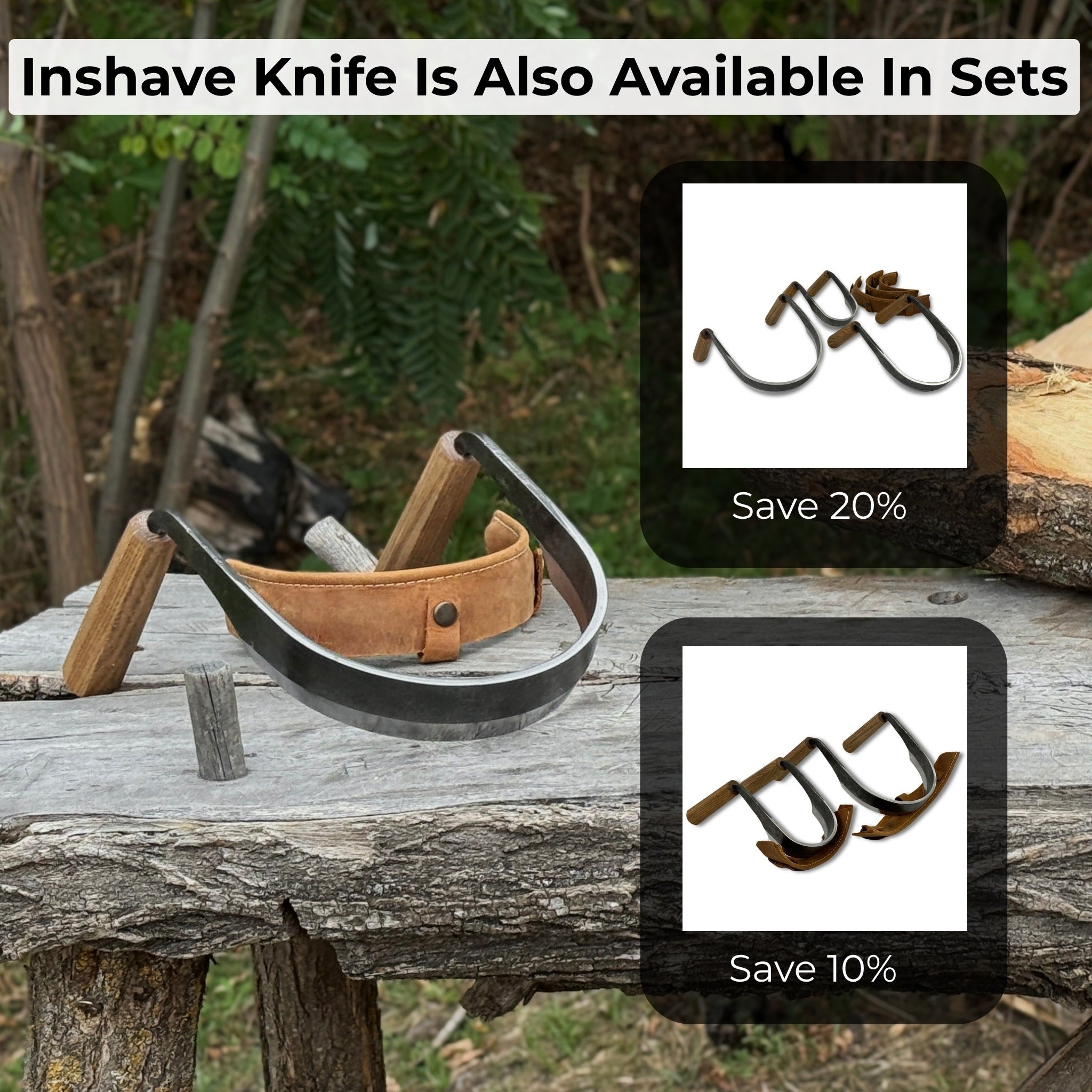 Inshave (Half-Rounded Drawknife), 16.5 cm (6.5 inches) - Randy's LLC