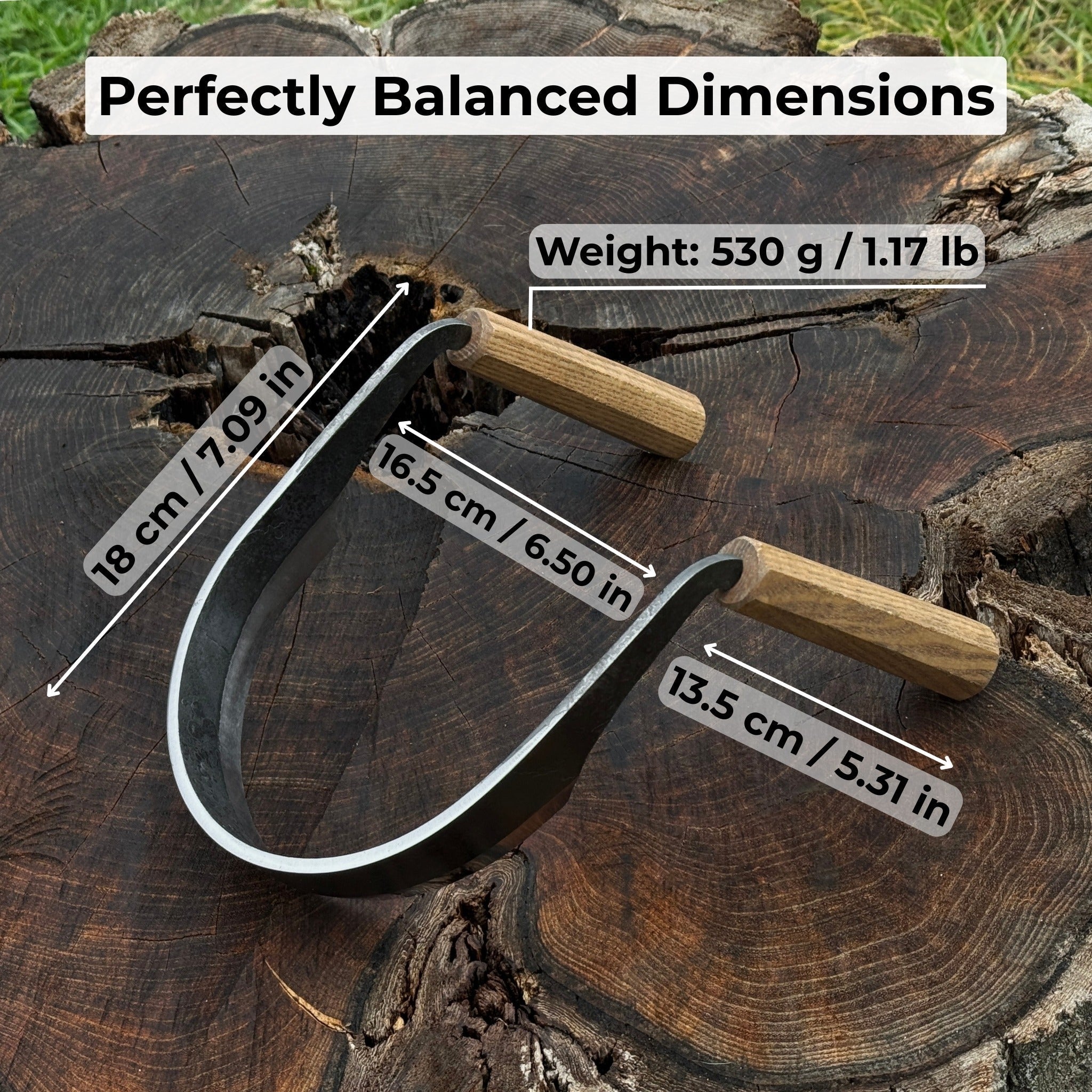 Inshave (Half-Rounded Drawknife), 16.5 cm (6.5 inches) - Randy's LLC