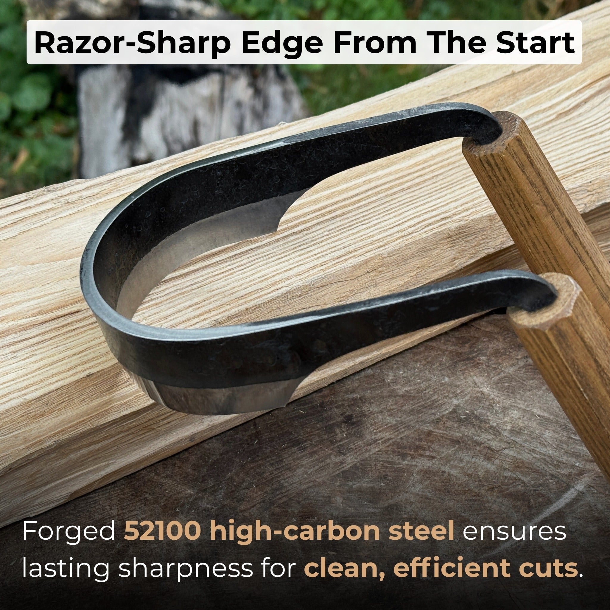 Inshave (Half-Rounded Drawknife), 9.5 cm (3.7 inches) - Randy's LLC