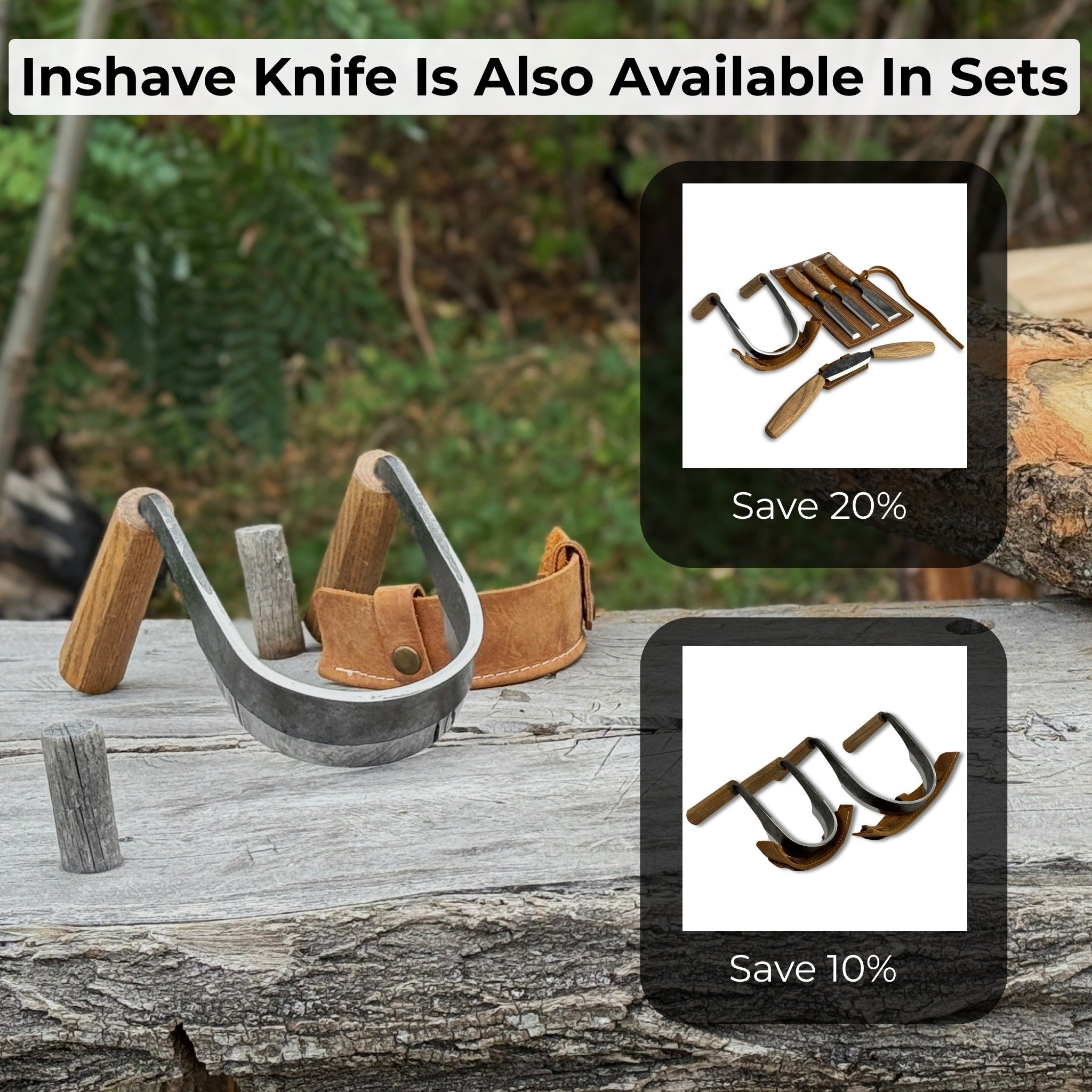 Inshave (Half-Rounded Drawknife), 9.5 cm (3.7 inches) - Randy's LLC