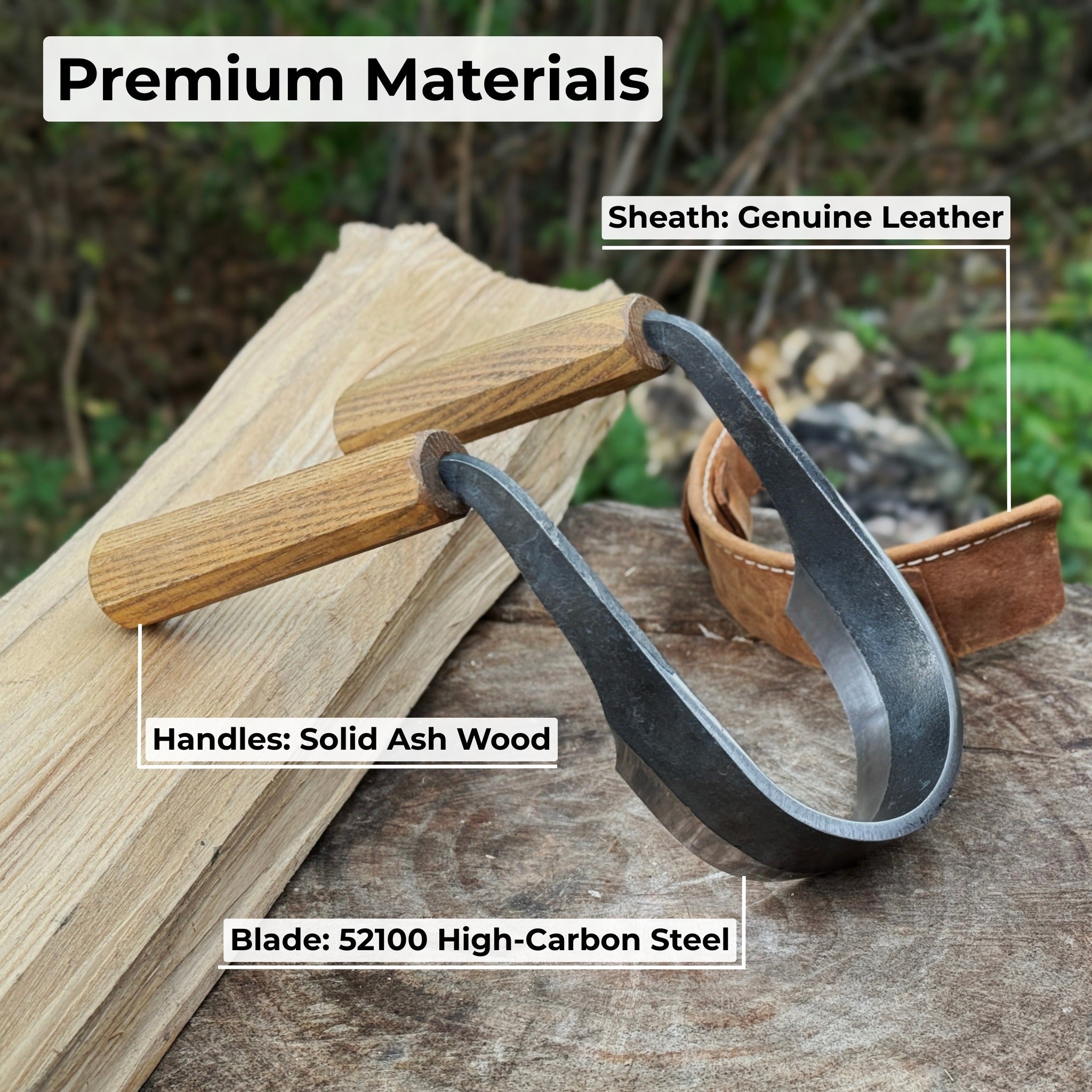 Inshave (Half-Rounded Drawknife), 9.5 cm (3.7 inches) - Randy's LLC