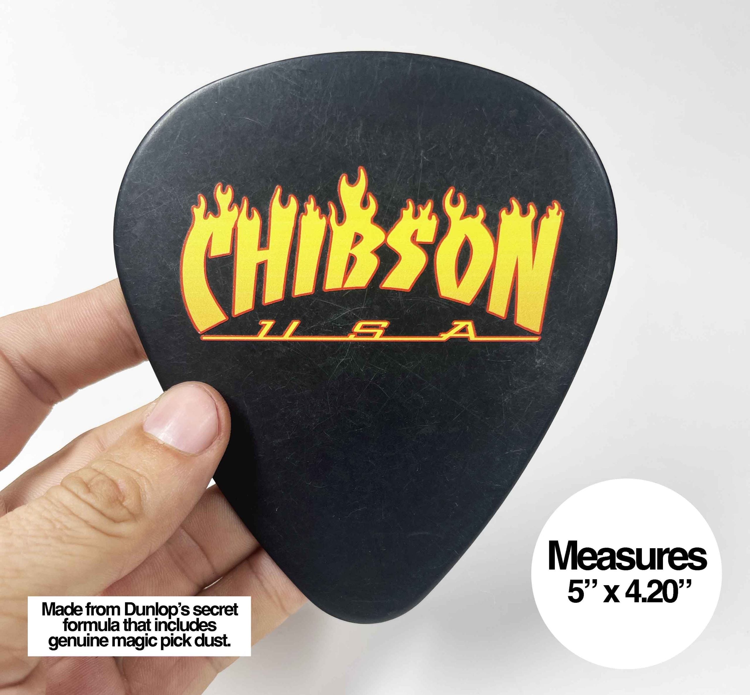 Flame Logo Mini Jumbo Pick (Heavy Relic) - Randy's LLC