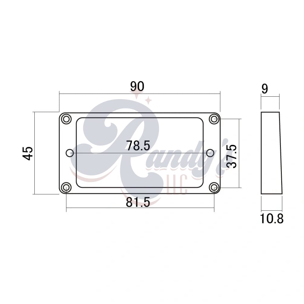 HOSCO MR-1RI Humbucker Mounting Ring MIJ (Tall/Curved Back) Cream - Fits Gibson®