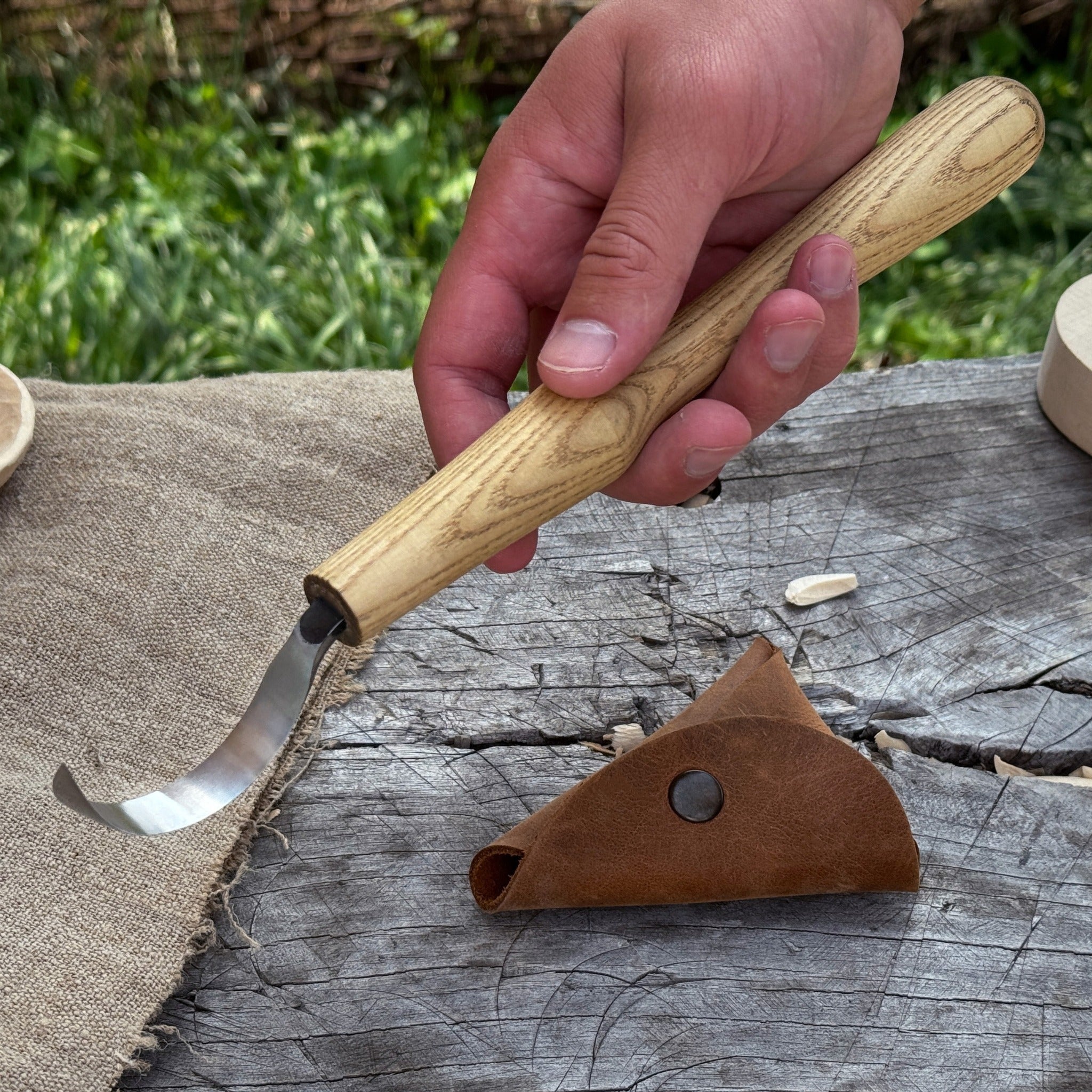 Large Hook Knife for Spoon Carving, ⌀6 cm (2.4 inches) - Randy's LLC