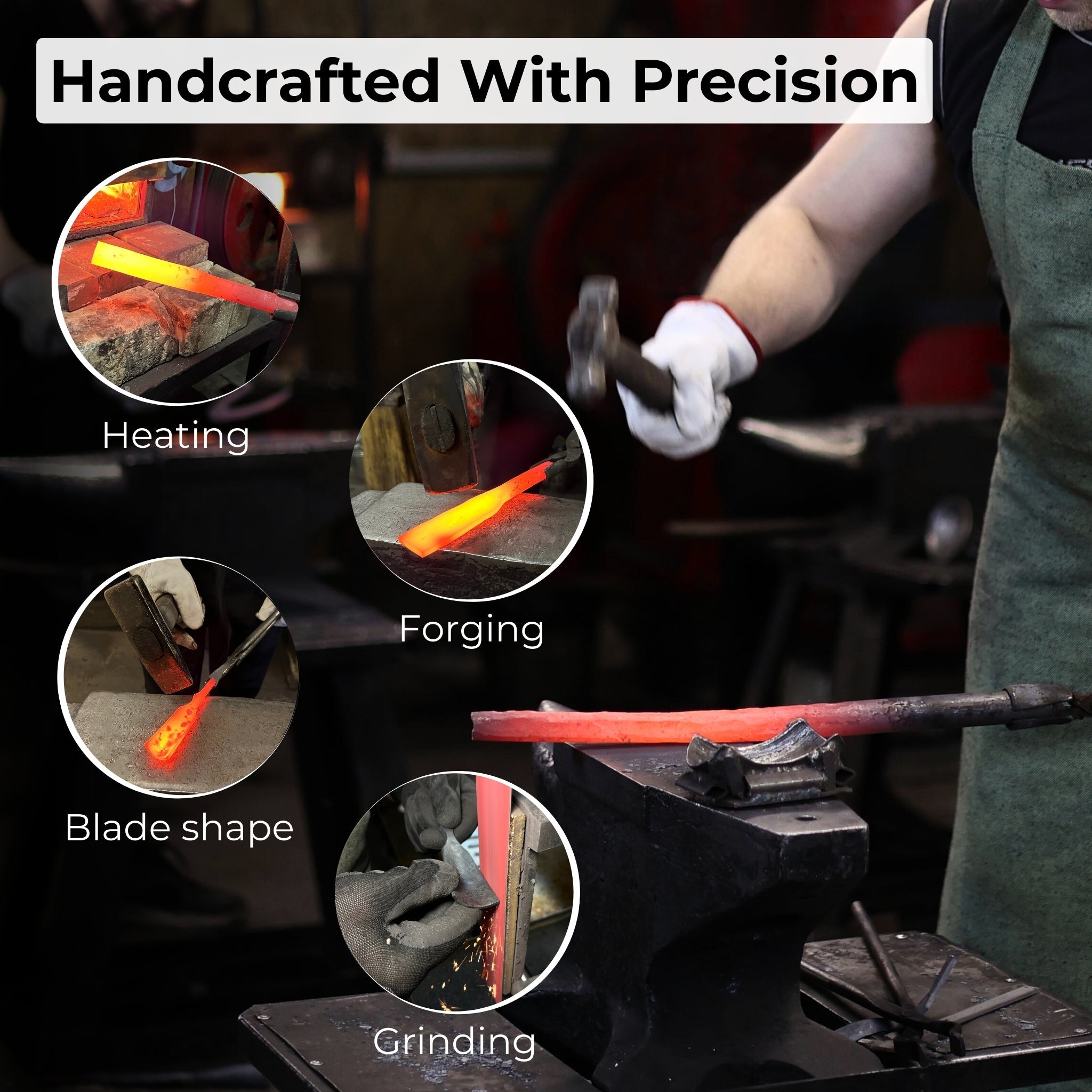 Large Straight Gouge (Rounded Chisel), 10 - 45 mm (0.4 - 1.8 inches) - Randy's LLC