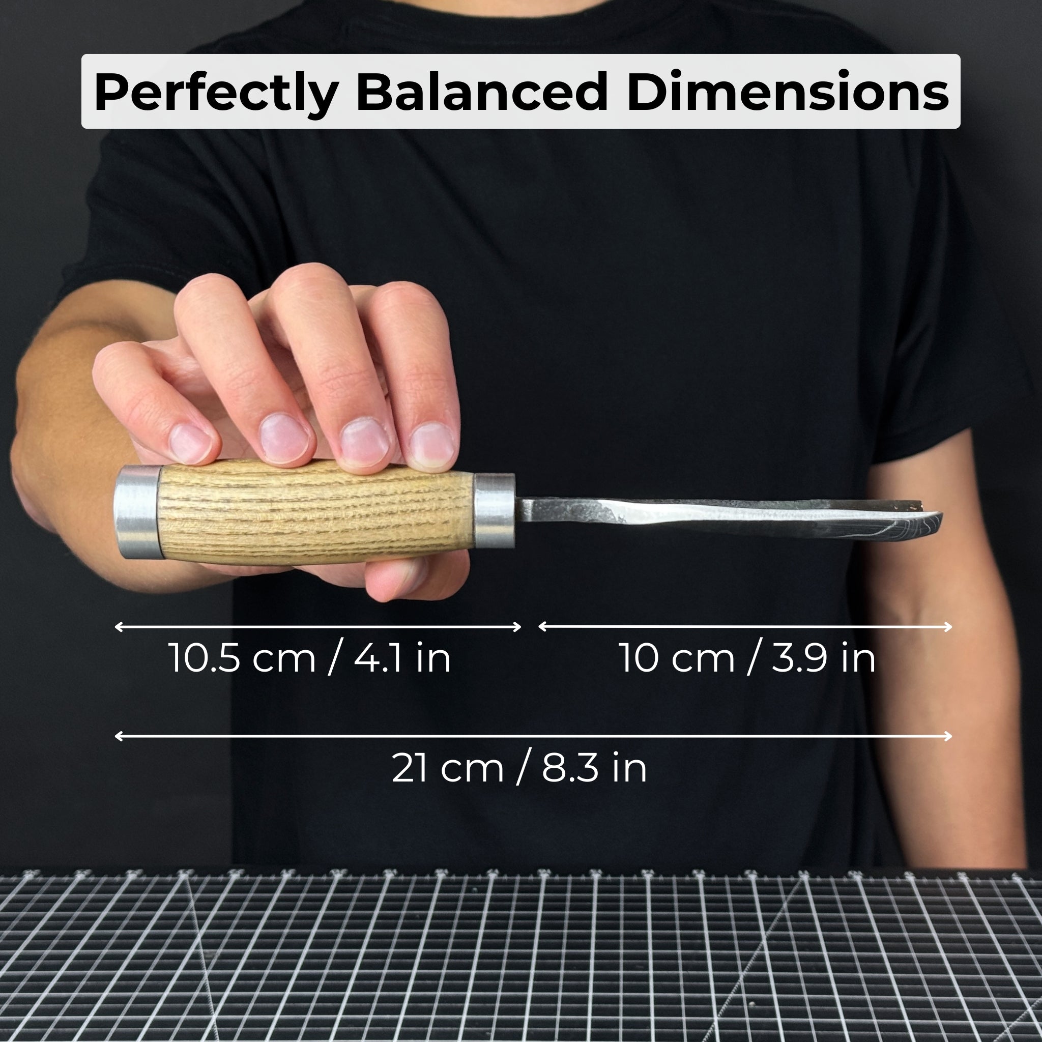 Large Straight Gouge (Rounded Chisel), 10 - 45 mm (0.4 - 1.8 inches) - Randy's LLC