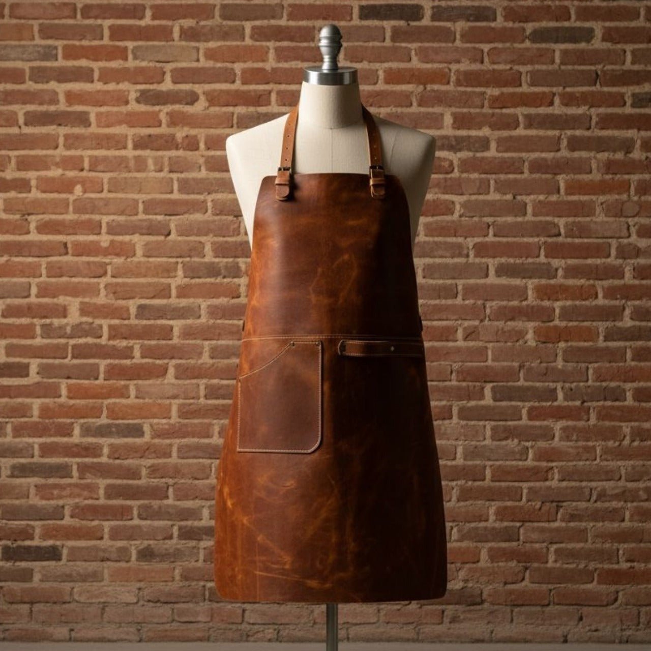 Leather Apron with Adjustable Straps and Pockets - Randy's LLC