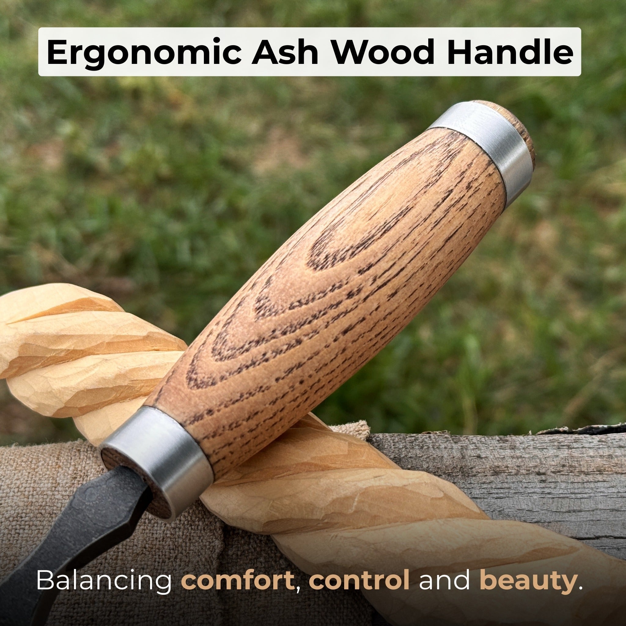 Long Bent (Curved) Gouge, 10 - 45 mm (0.4 - 1.8 inches) - Randy's LLC