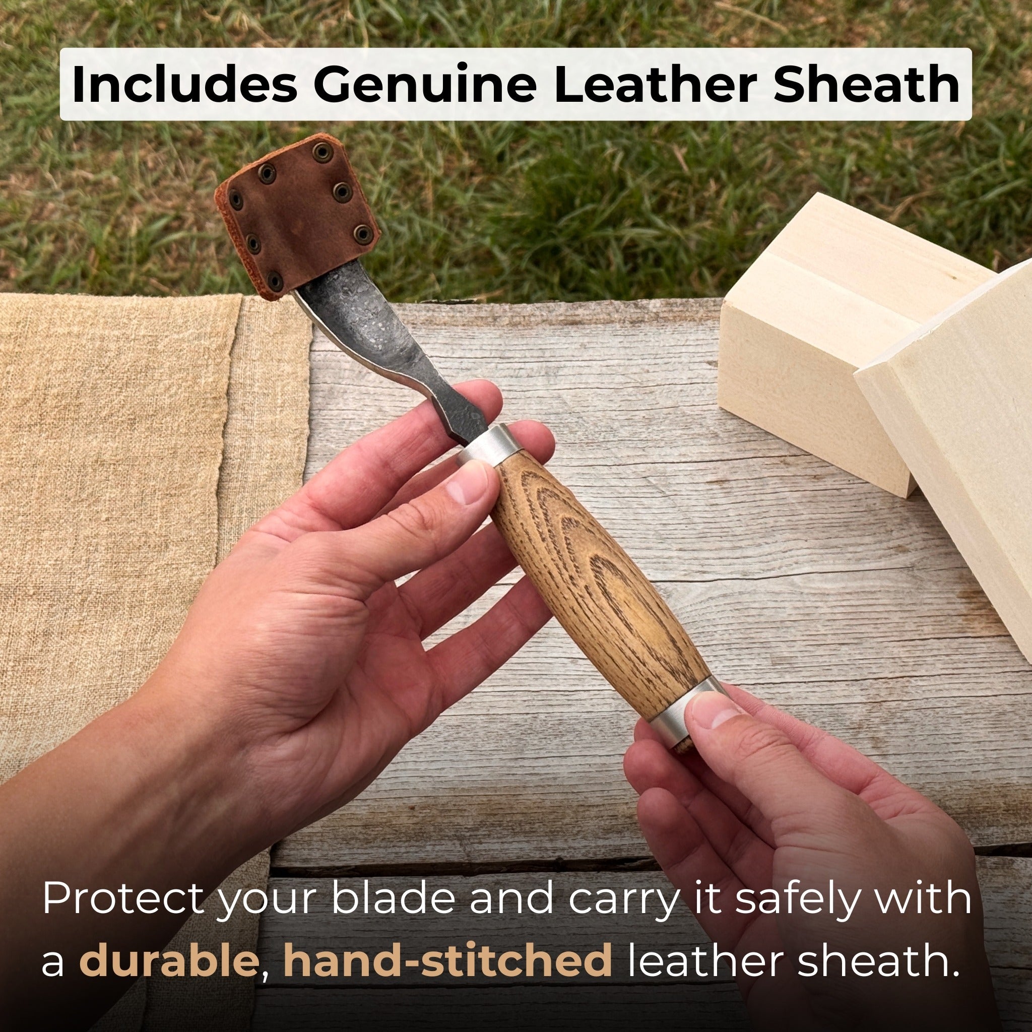 Long Bent (Curved) Gouge, 10 - 45 mm (0.4 - 1.8 inches) - Randy's LLC