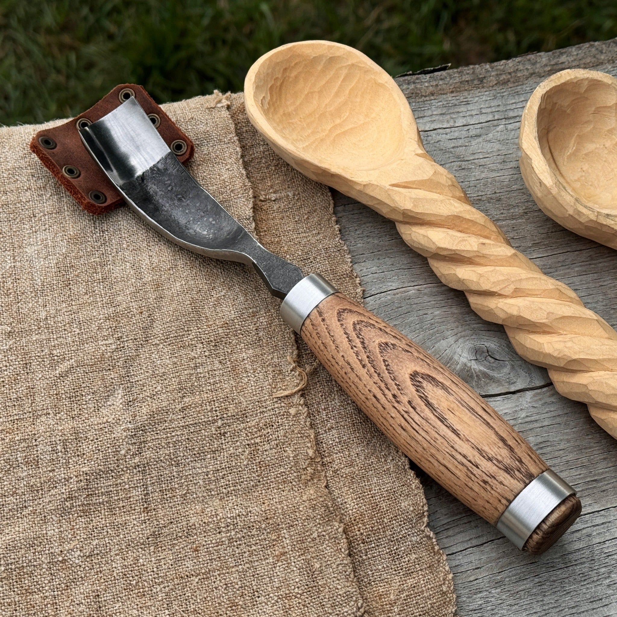 Long Bent (Curved) Gouge, 10 - 45 mm (0.4 - 1.8 inches) - Randy's LLC