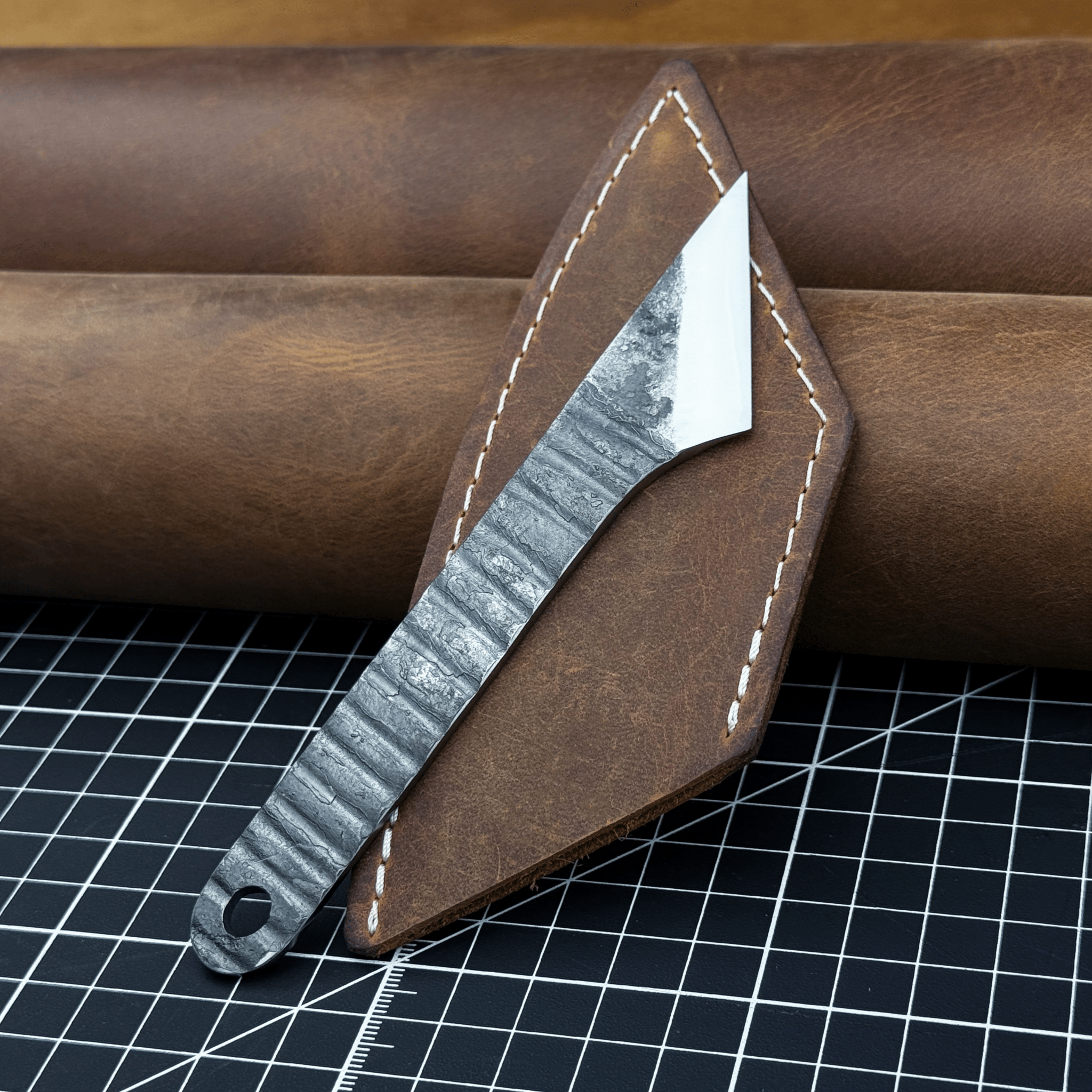 Marking Knife Kiridashi with leather sheath, 4 cm (1.57 inches) - Randy's LLC