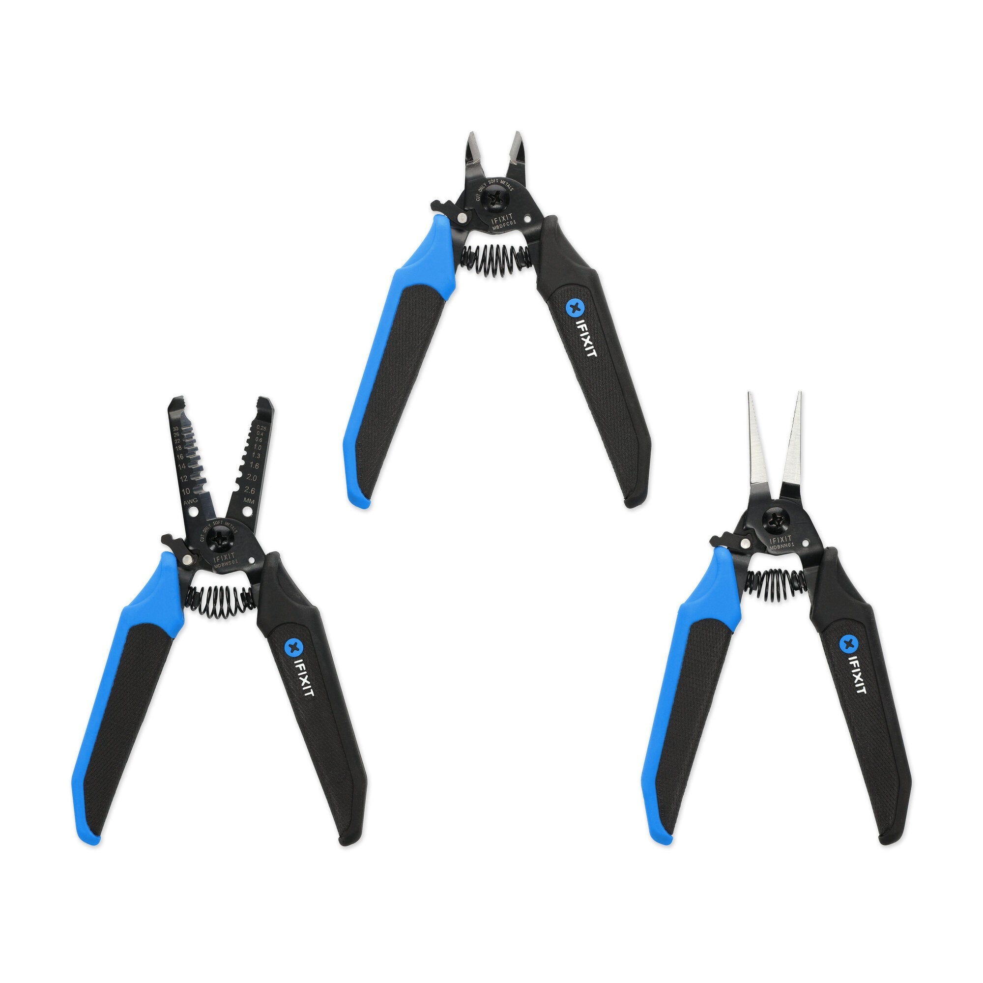 Mandible 3-Piece Guitar Repair Pliers Set & Storage Roll - Randy's LLC