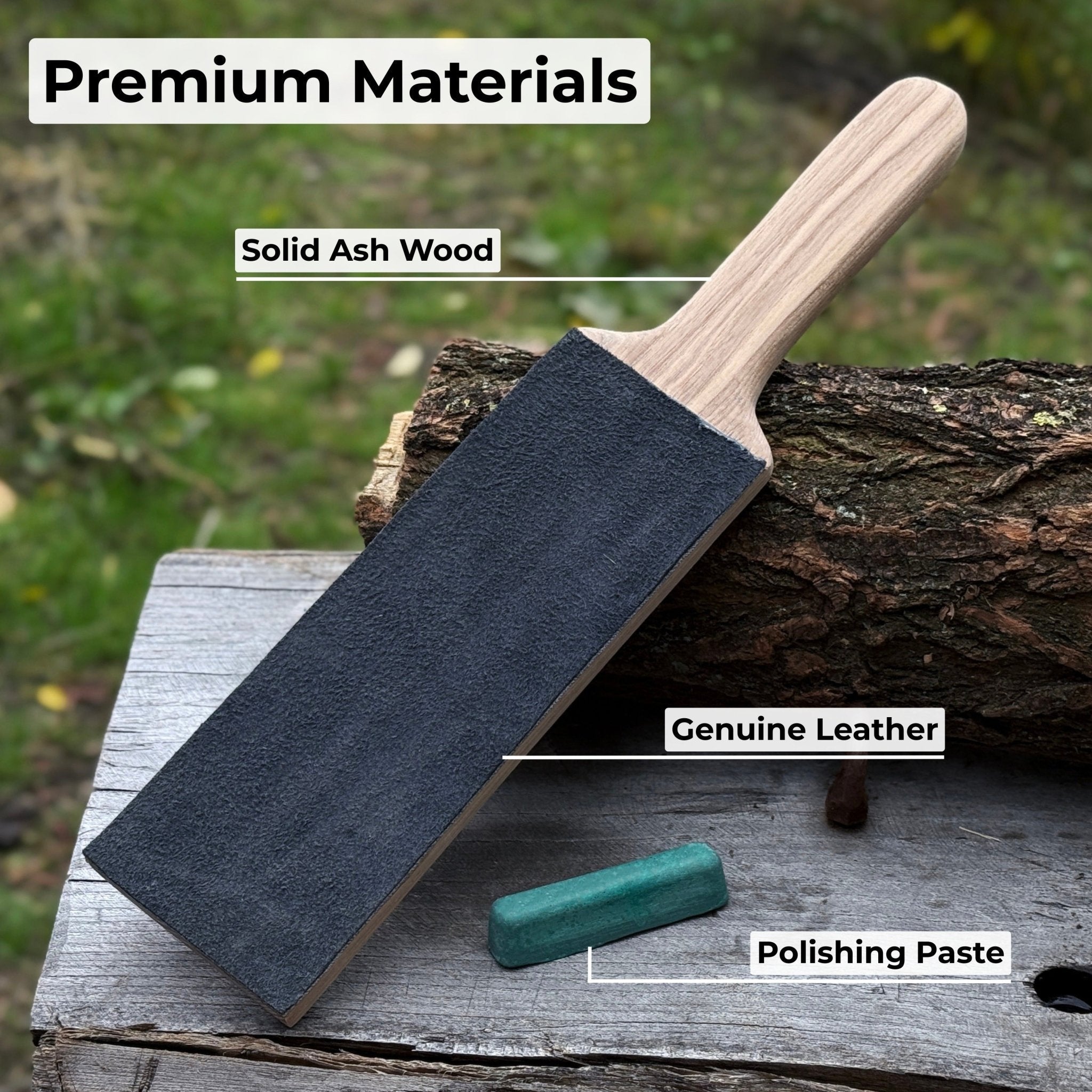 One-Sided Leather Strop For Knife Sharpening & Polishing Compound - Randy's LLC