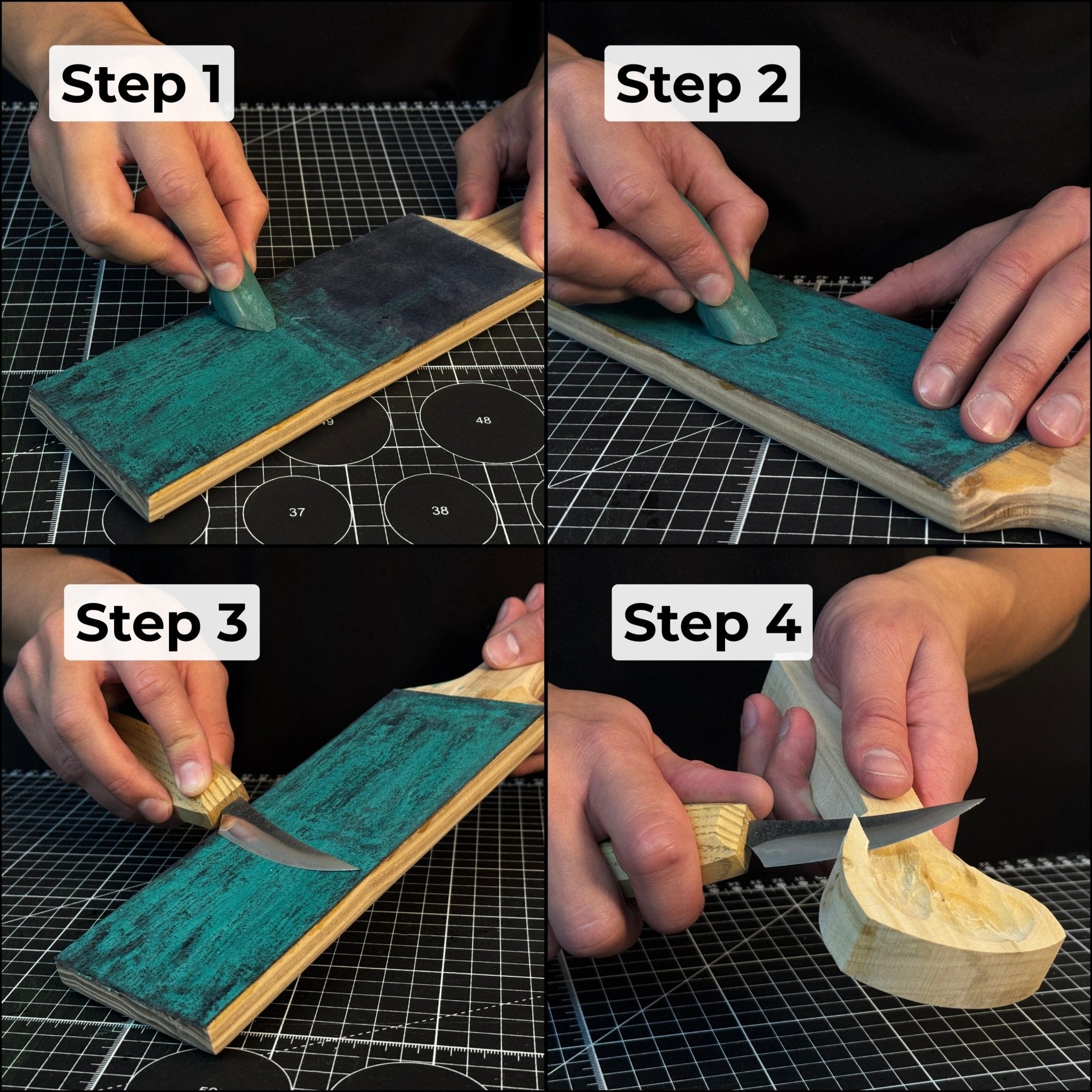 One-Sided Leather Strop For Knife Sharpening & Polishing Compound - Randy's LLC