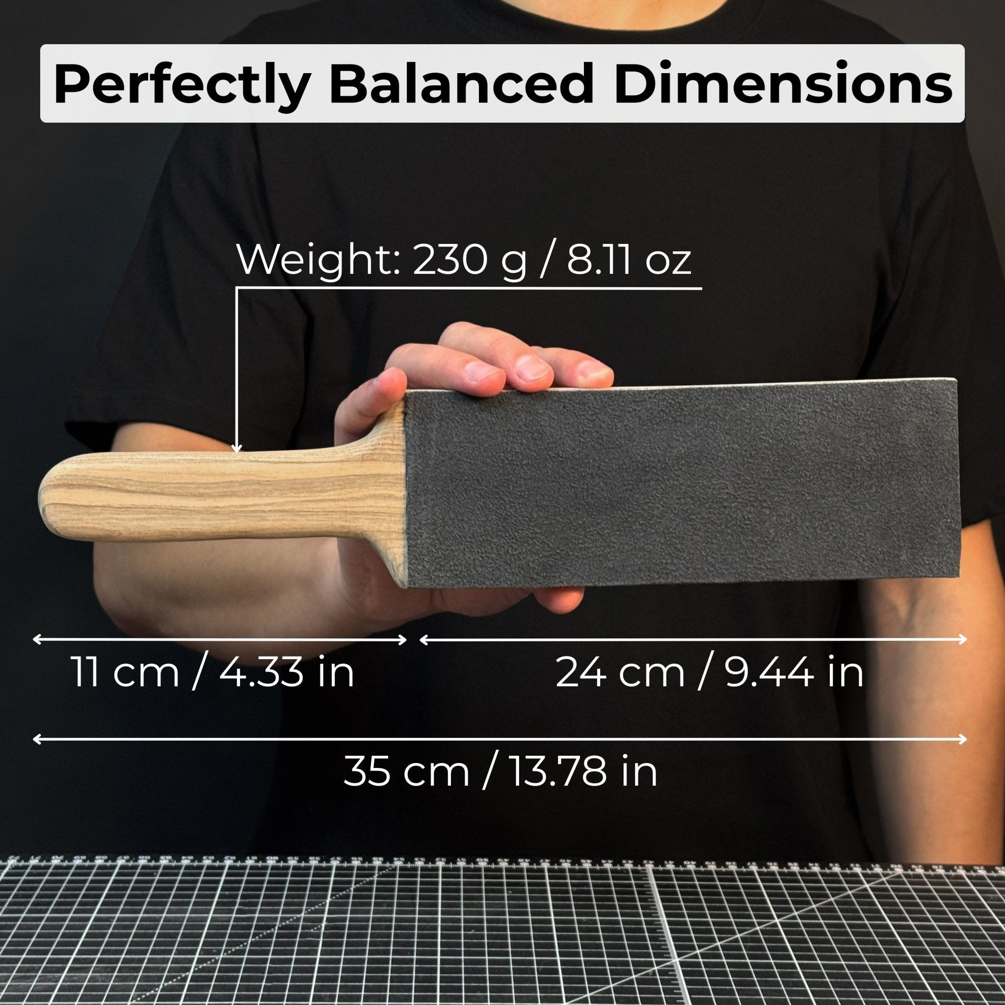 One-Sided Leather Strop For Knife Sharpening & Polishing Compound - Randy's LLC