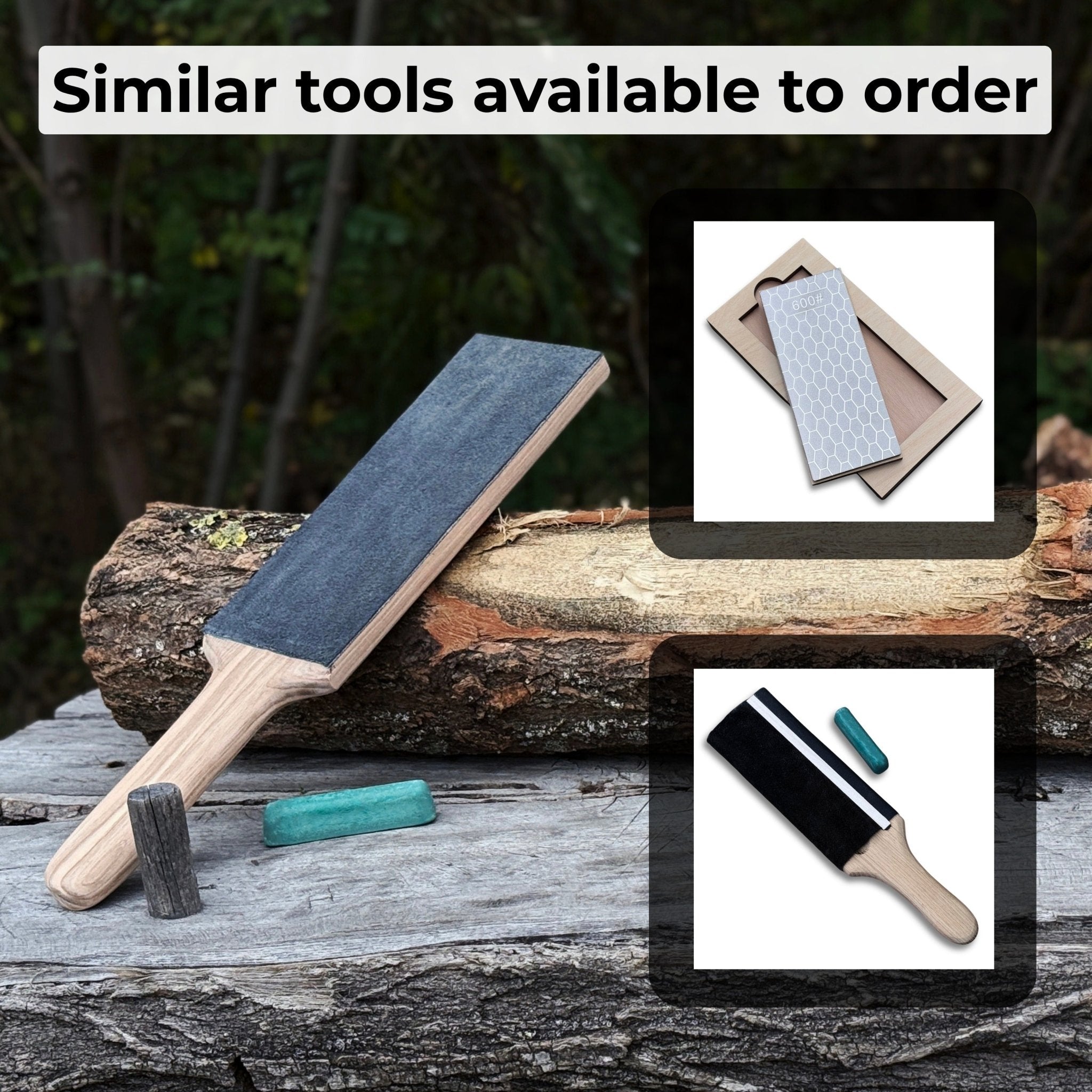 One-Sided Leather Strop For Knife Sharpening & Polishing Compound - Randy's LLC