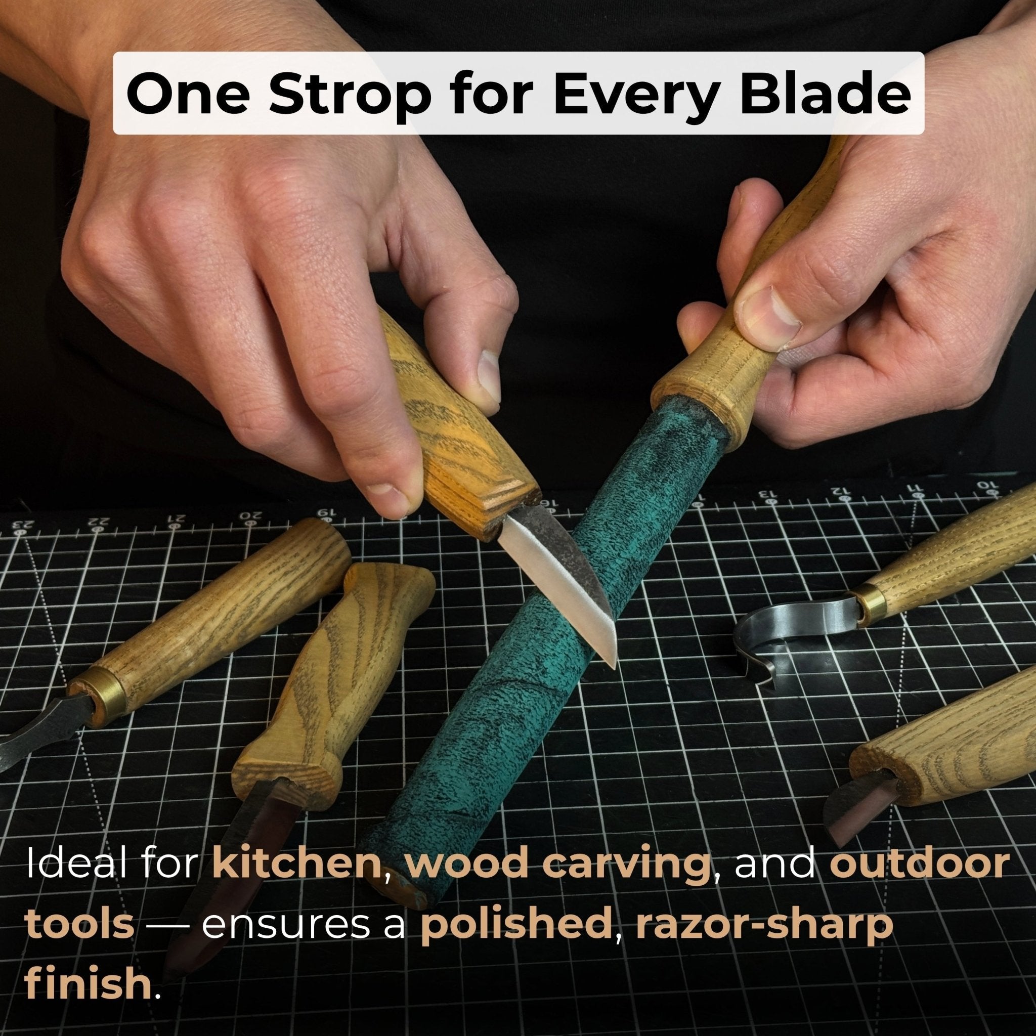 Round Leather Strop For Knife Sharpening - Randy's LLC