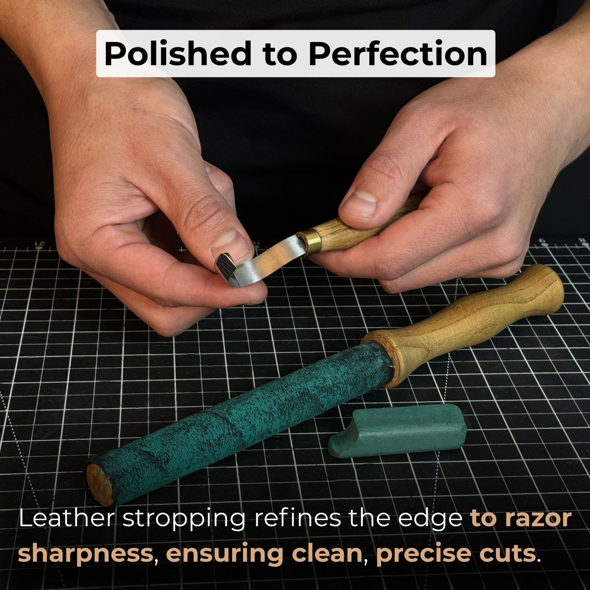 Round Leather Strop For Knife Sharpening - Randy's LLC