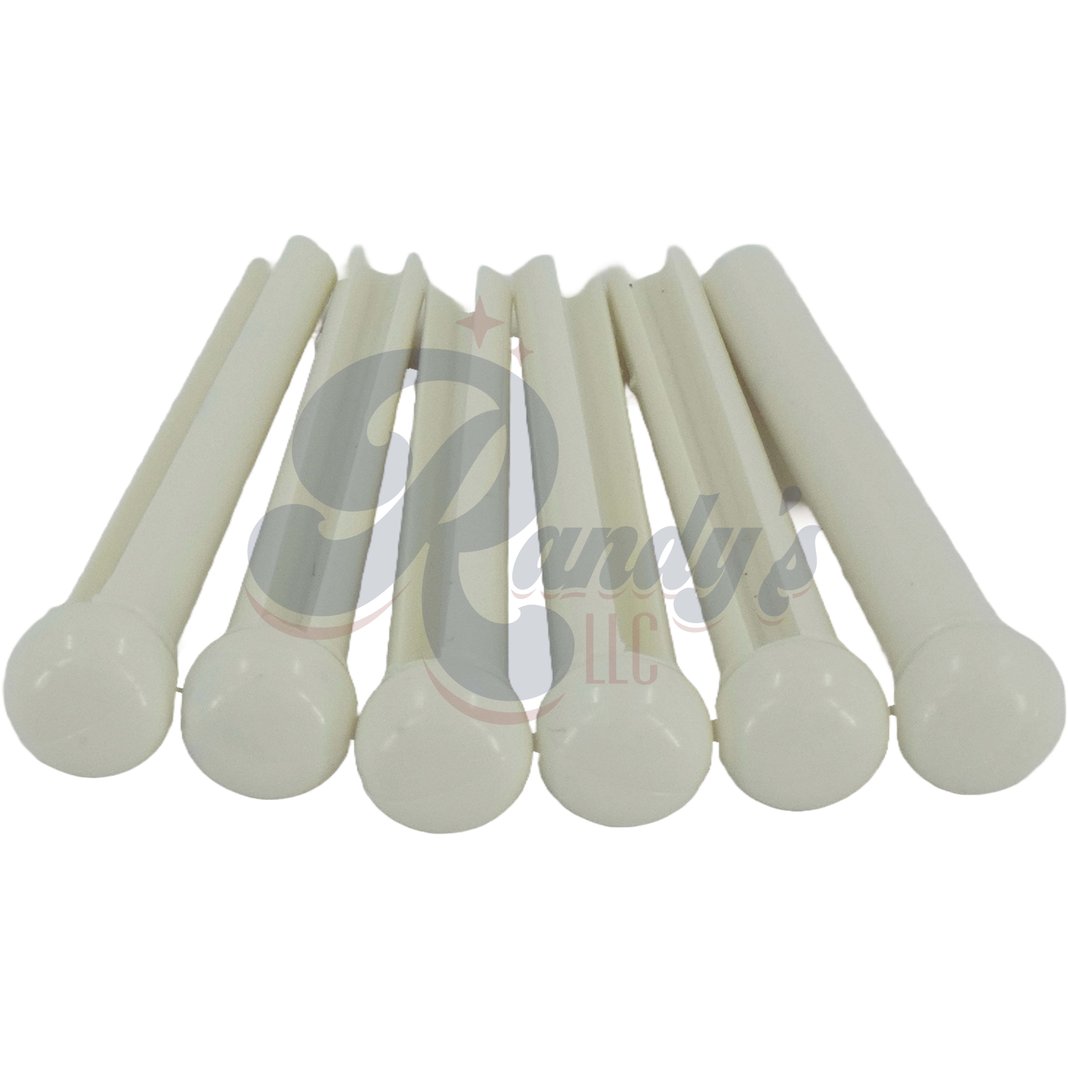 Grover Acoustic Guitar Bridge Pins w/ No Dot (6-Pack) - Fits Gibson® - Randy's LLC