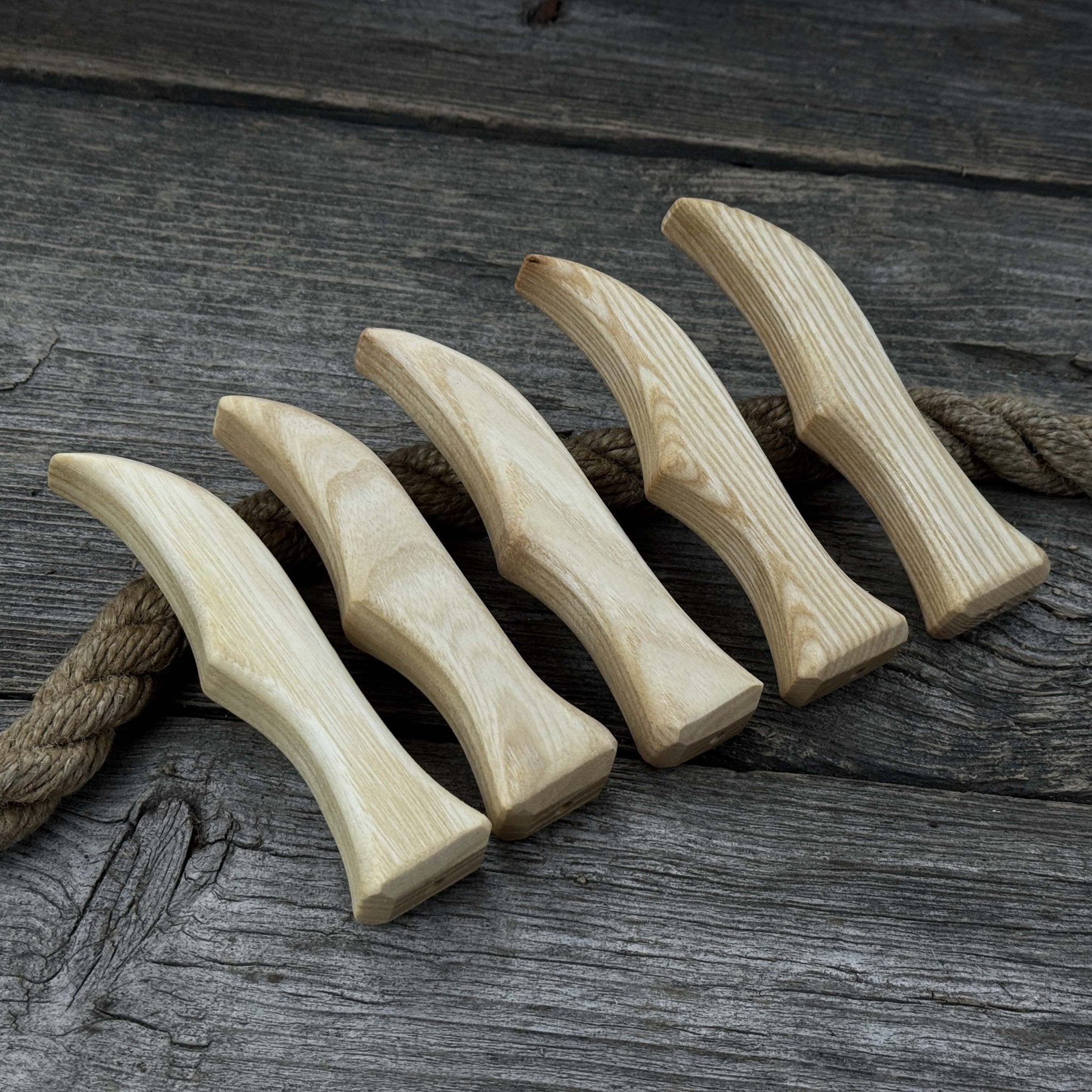 Set of 5 Ash Wood Knife Handles - Randy's LLC