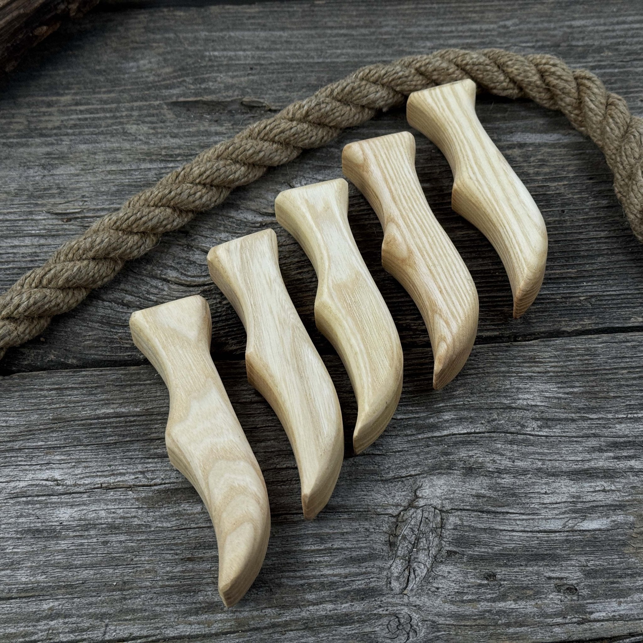 Set of 5 Ash Wood Knife Handles - Randy's LLC