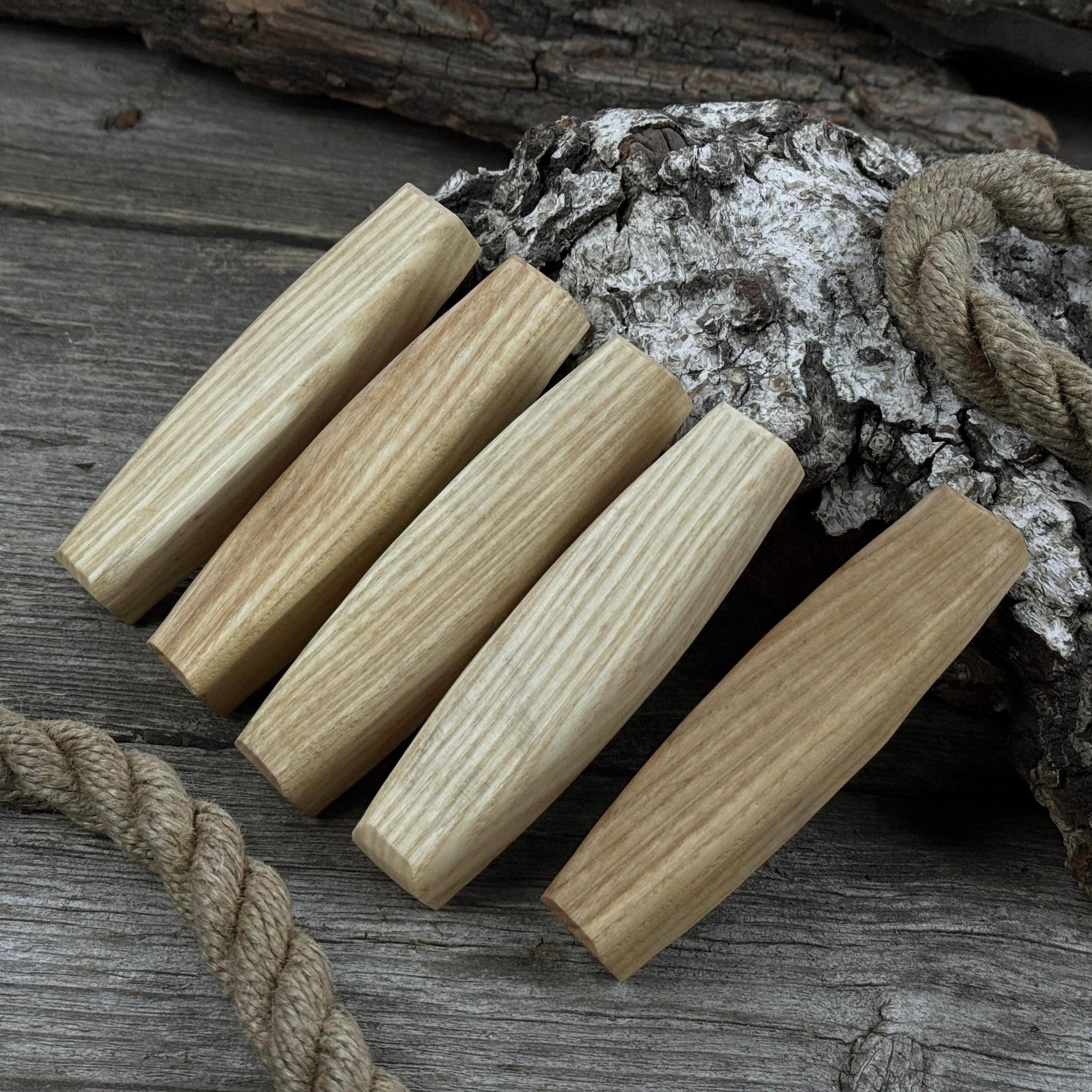 Set of 5 Replacement Wooden Handles for Knives and Drawknives - Randy's LLC